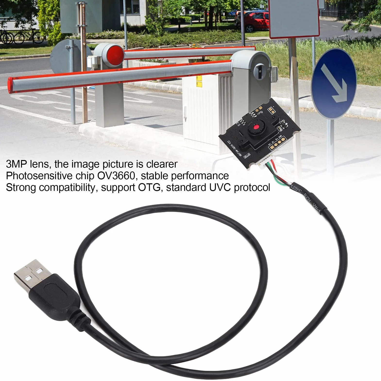 Modulo fotocamera, HBVCAM-3M2111 V22 USB2.0 Scheda webcam per porte codice QR per riconoscimento facciale