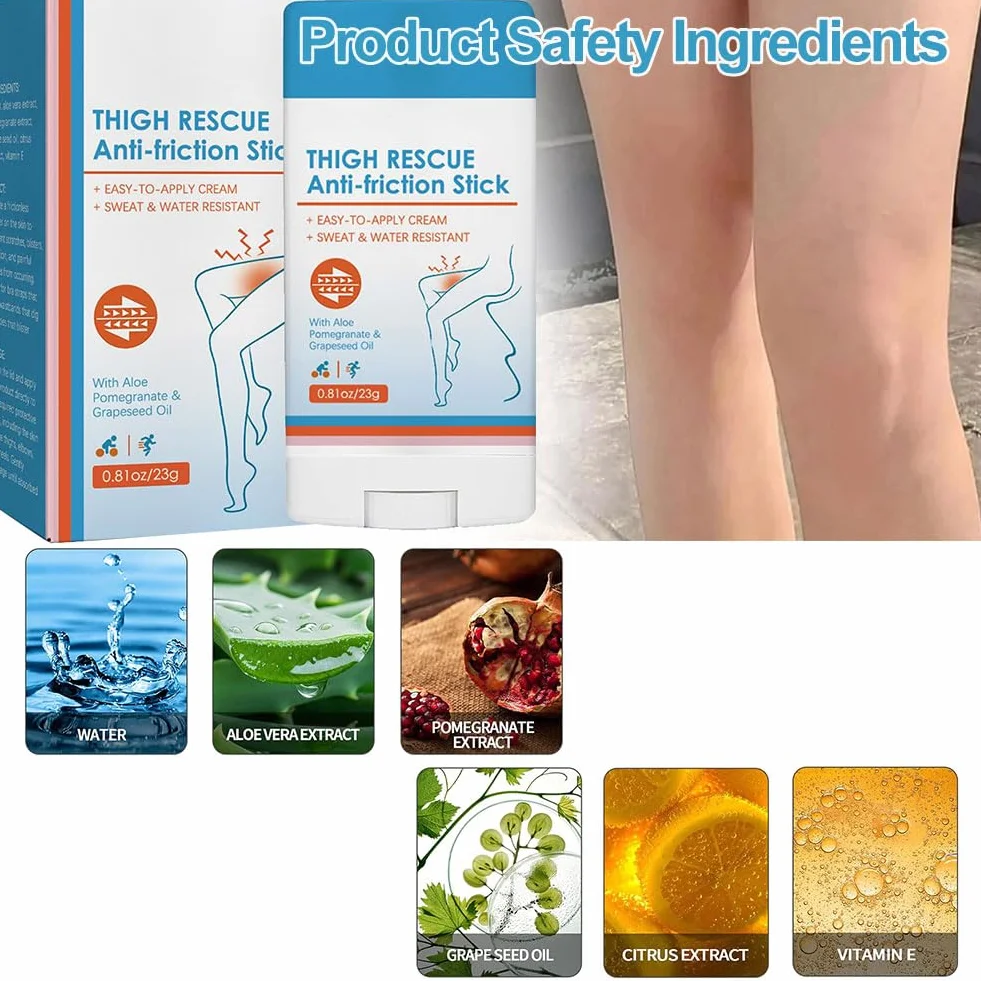 Stick Anti Sfregamento Impermeabile per Donne, Crema Antisfregamento Cosce