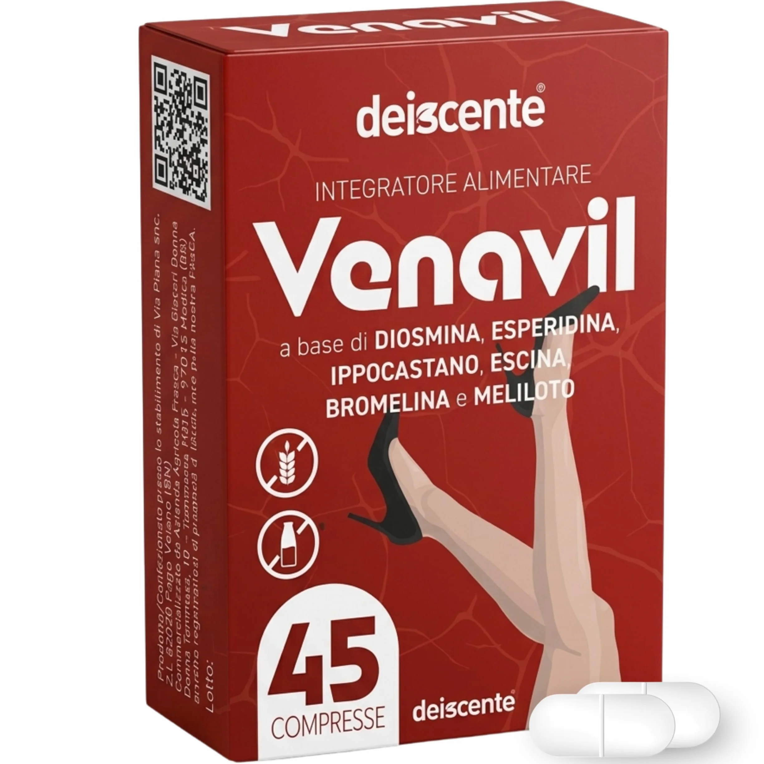 Diosmina Esperidina 1000 mg Integratore per Circolazione Gambe Vene Varicose Emorroidi