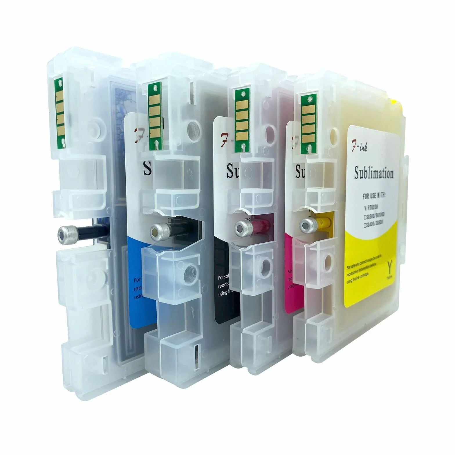 Fink Cartuccia d'inchiostro pre-riempita per sublimazione compatibile con stampanti Sublijet Sawgrass Virtuoso SG500 e SG1000, cartuccia d'inchiostro ricaricabile a sublimazione