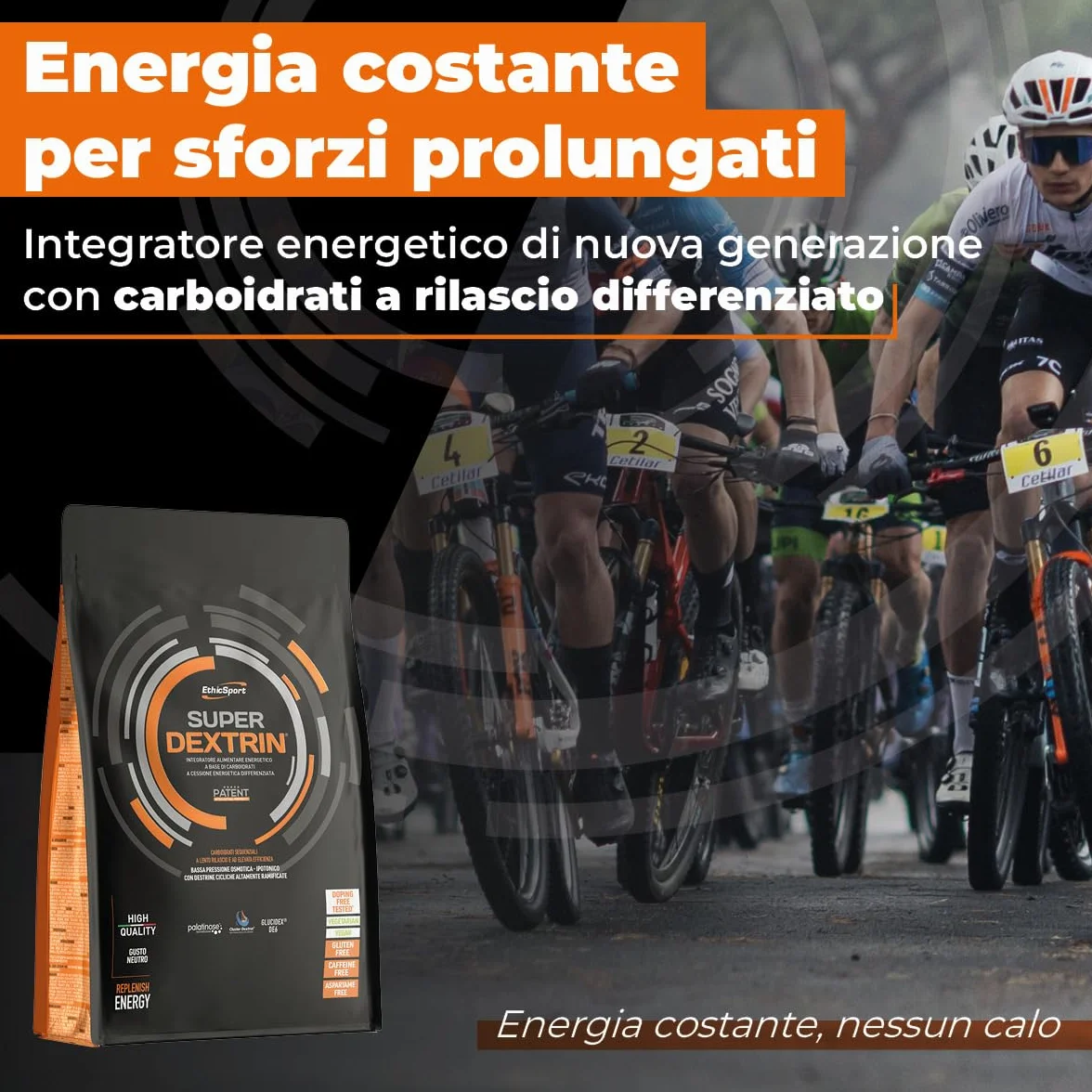 EthicSport Super Dextrin - Carboidrati con ciclodestrine, Palatinose e maltodestrine a rilascio differenziato, 700 g
