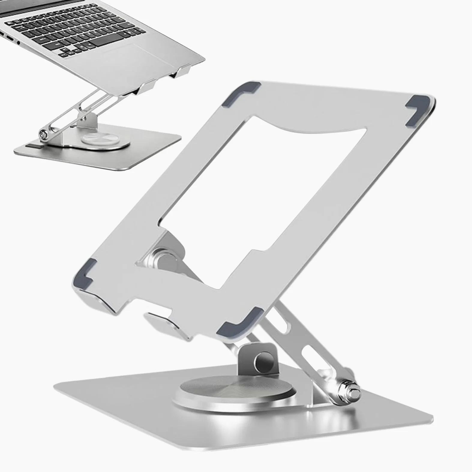 Supporto Laptop Ergonomico Portatile Regolabile a Rotazione 360° Ergonomico | Rialzo per Notebook Libri Computer Regolabili Pieghevoli Portatili per Lavoro Studio Camera da Soggiorno