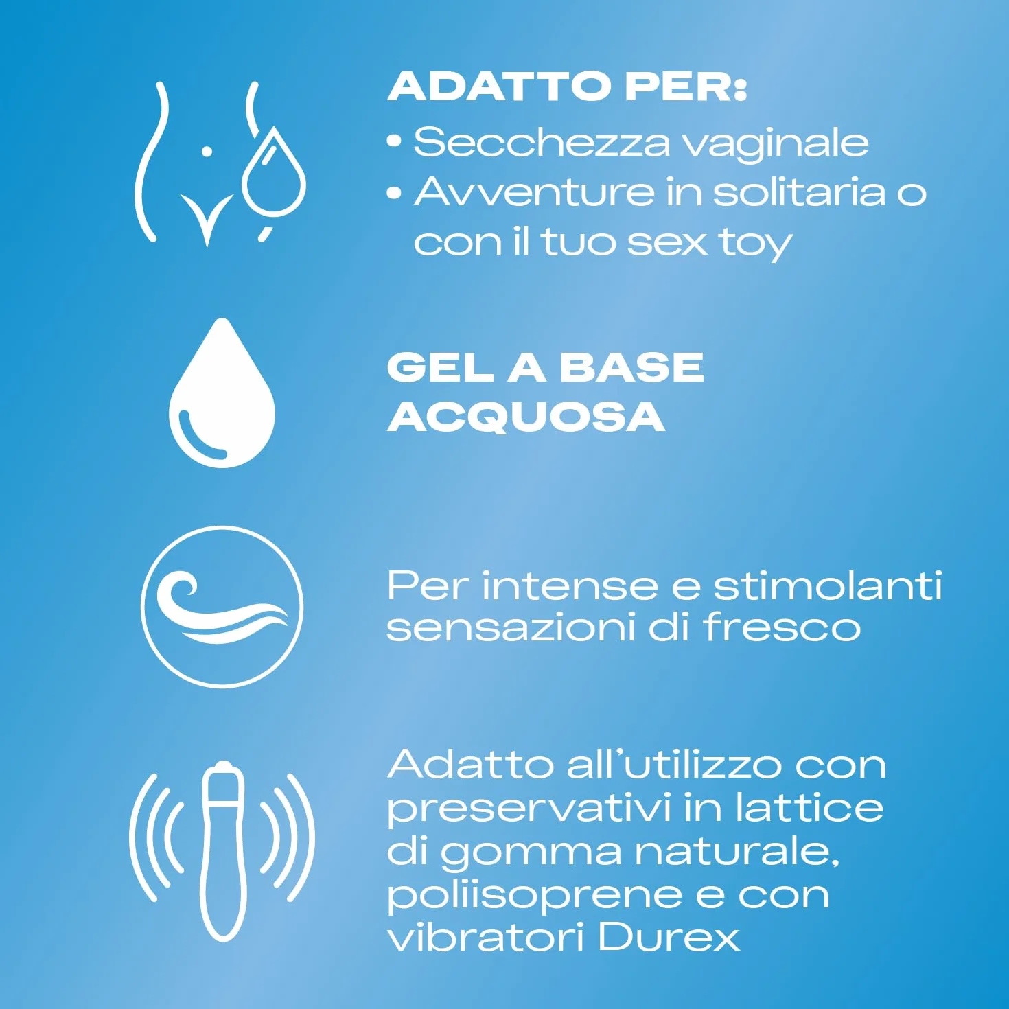 Durex Gel Fresh Lubrificante Intimo a Base D'Acqua, Effetto Fresco, 50 ml