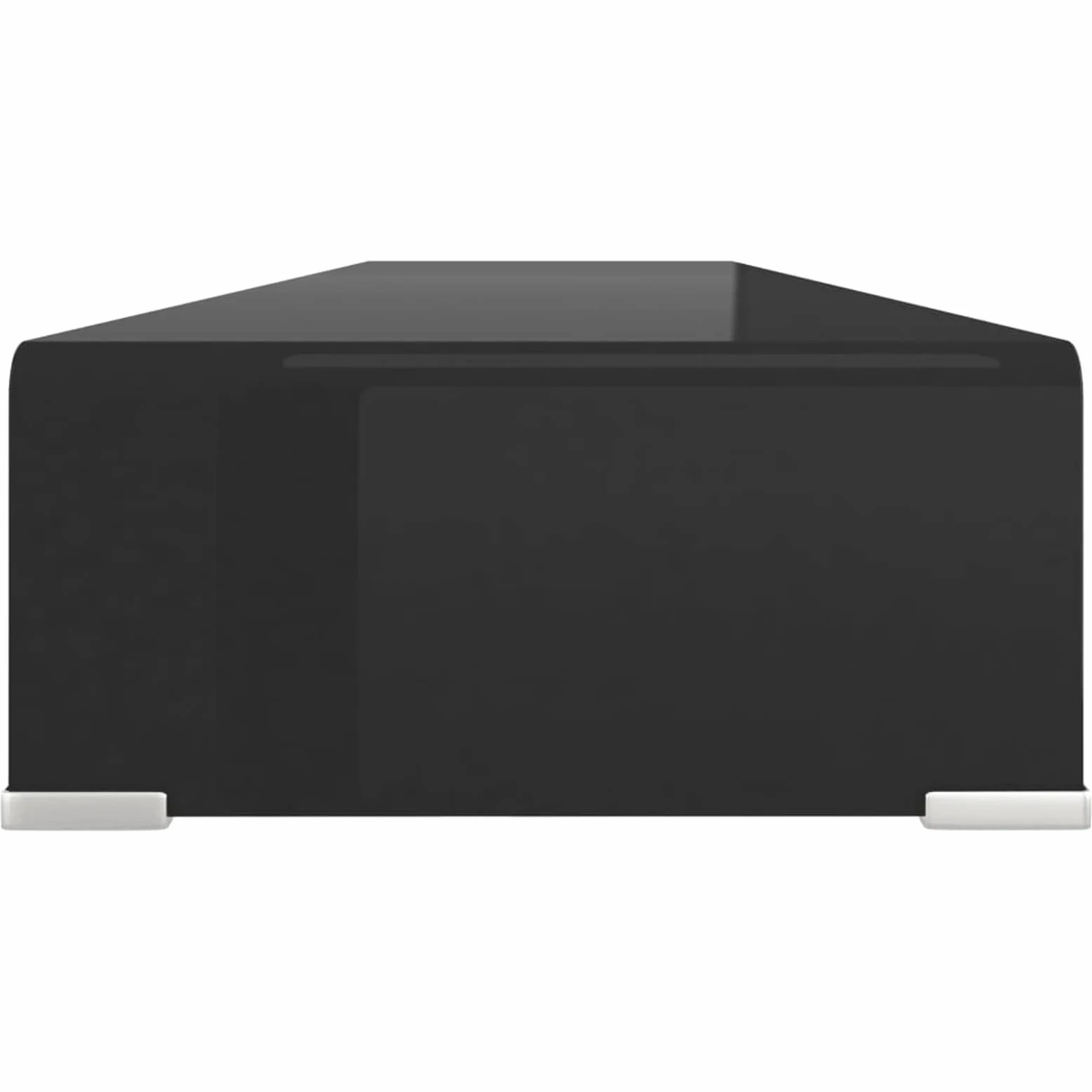 Homgoday Supporto per Monitor, Supporto TV/Rialzo Monitor in Vetro Nero 120x30x13 cm, Mobile Porta TV, Organizer da Scrivania per Ufficio e Casa, Supporto TV per Computer,Laptop PC iMac