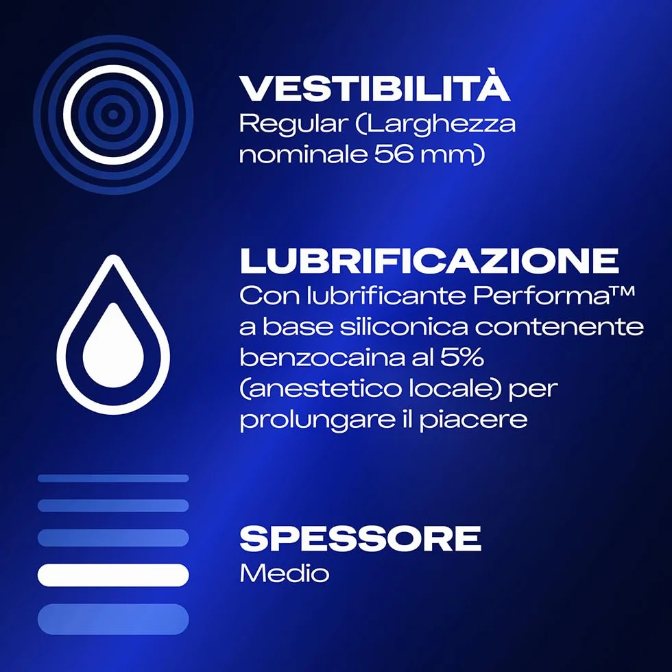 Durex Preservativi Lunga Durata Ritardanti, 30 Profilattici