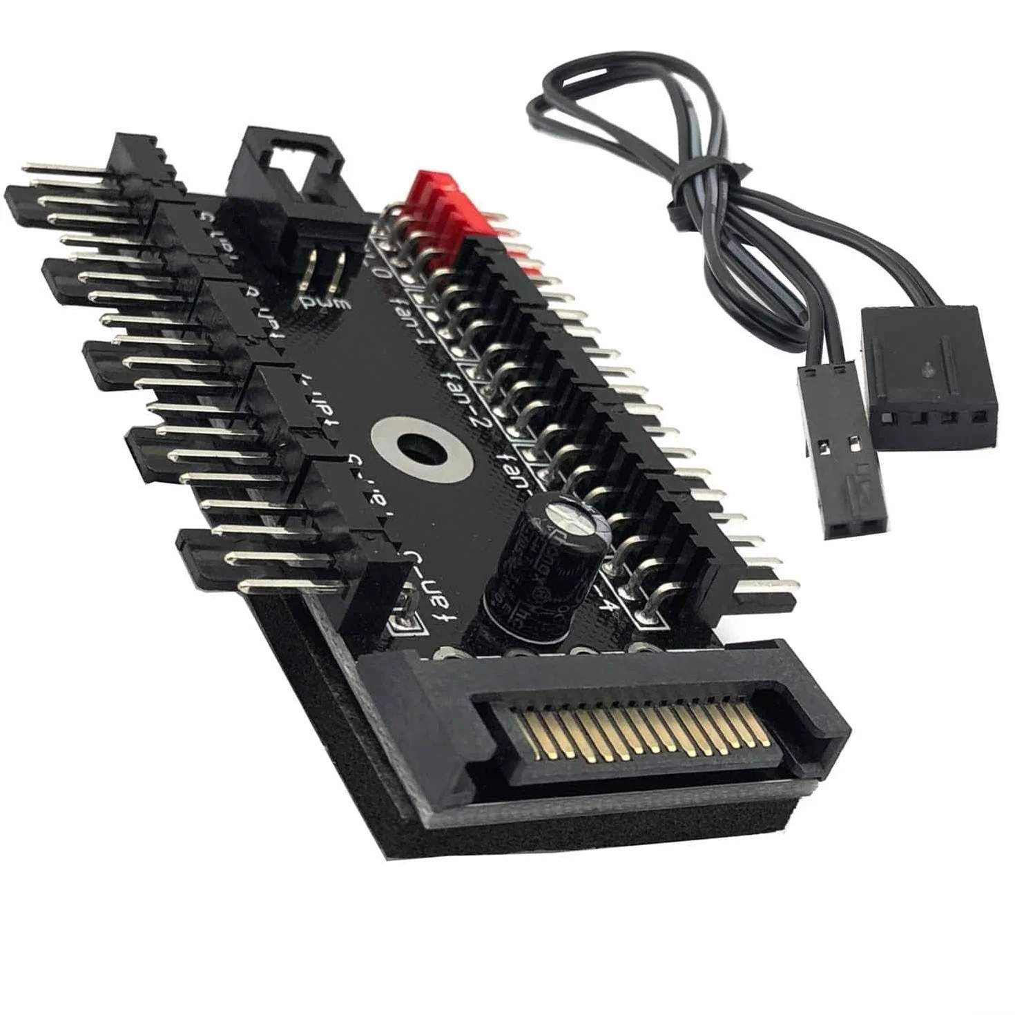 PWM Fan Hub 12V 4 pin 10 porte con alimentazione ausiliaria