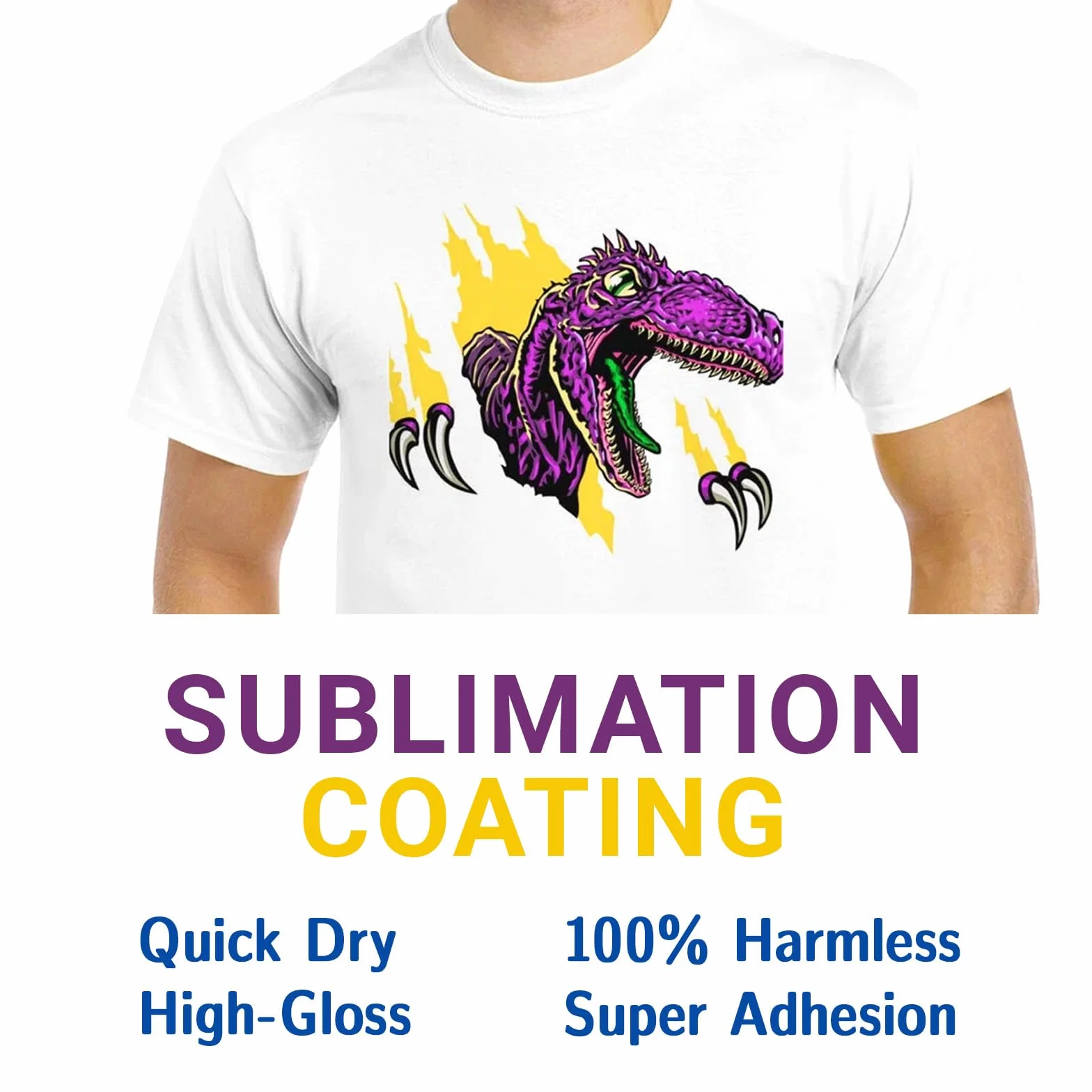 Sublimazione Spray per cotone, Coating Spray Quick Dry & Super Adesione, High Gloss Sublimazione Coating Forniture per Poliestere, T-shirt, Cartone, Legno, Tela, Handbag 100ML