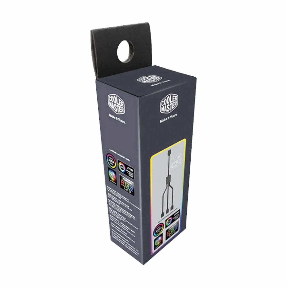 Cooler Master RGB 1-a-3 Cavo Splitter, Connettore LED a 4 Pin e 5 Pin, 58cm