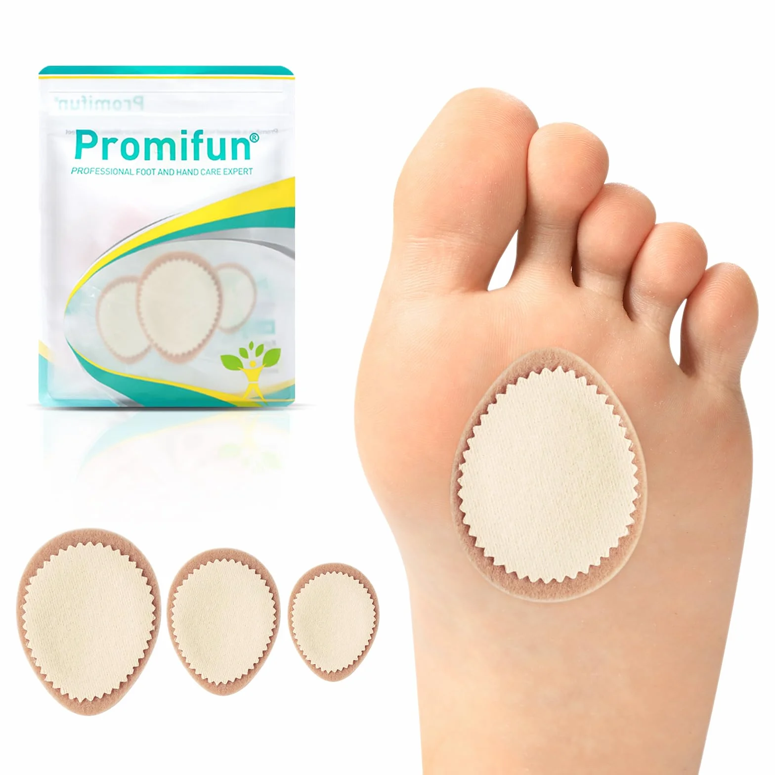 Cerotti per Calli 12 Pezzi in Feltro Medico con Adesivo Ipoallergenico Multitaglie Beige