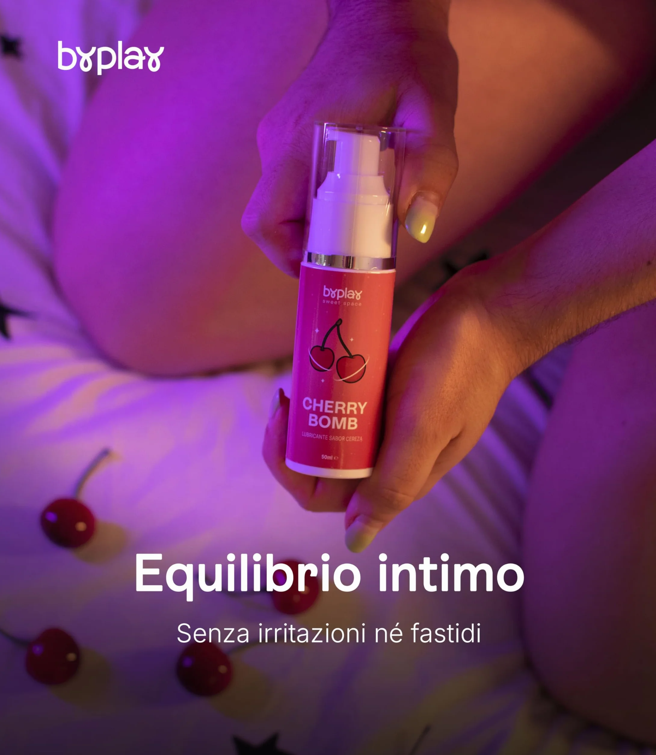 Lubrificante Intimo Aromatizzato Gusto Ciliegia a Base d'Acqua Commestibile 100ml