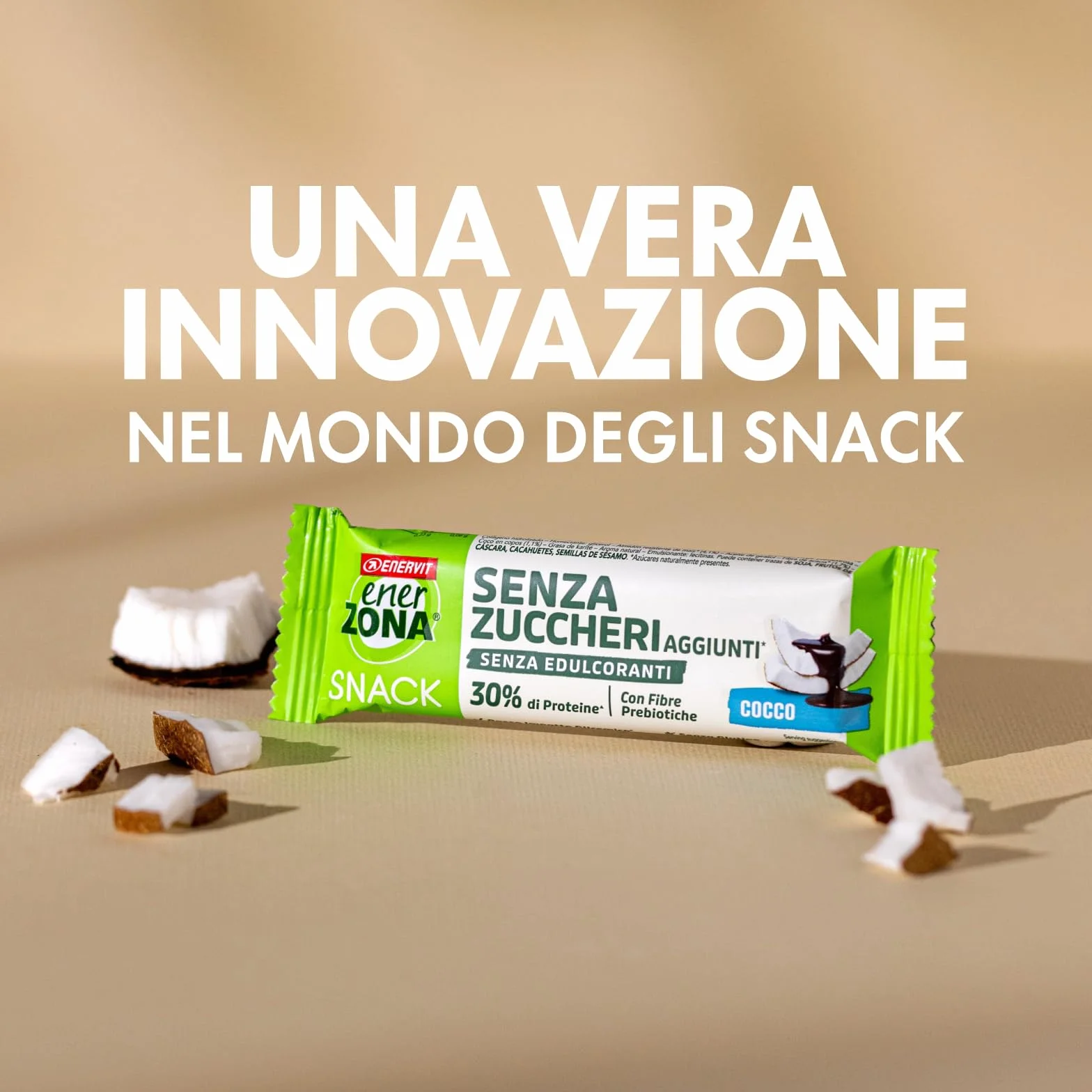 Enervit EnerZona Protein Snack Variety Pack 6x33g Barrette Assortite Cocco Noir White Peanuts Salty Caramel Pistacchio Nocciola