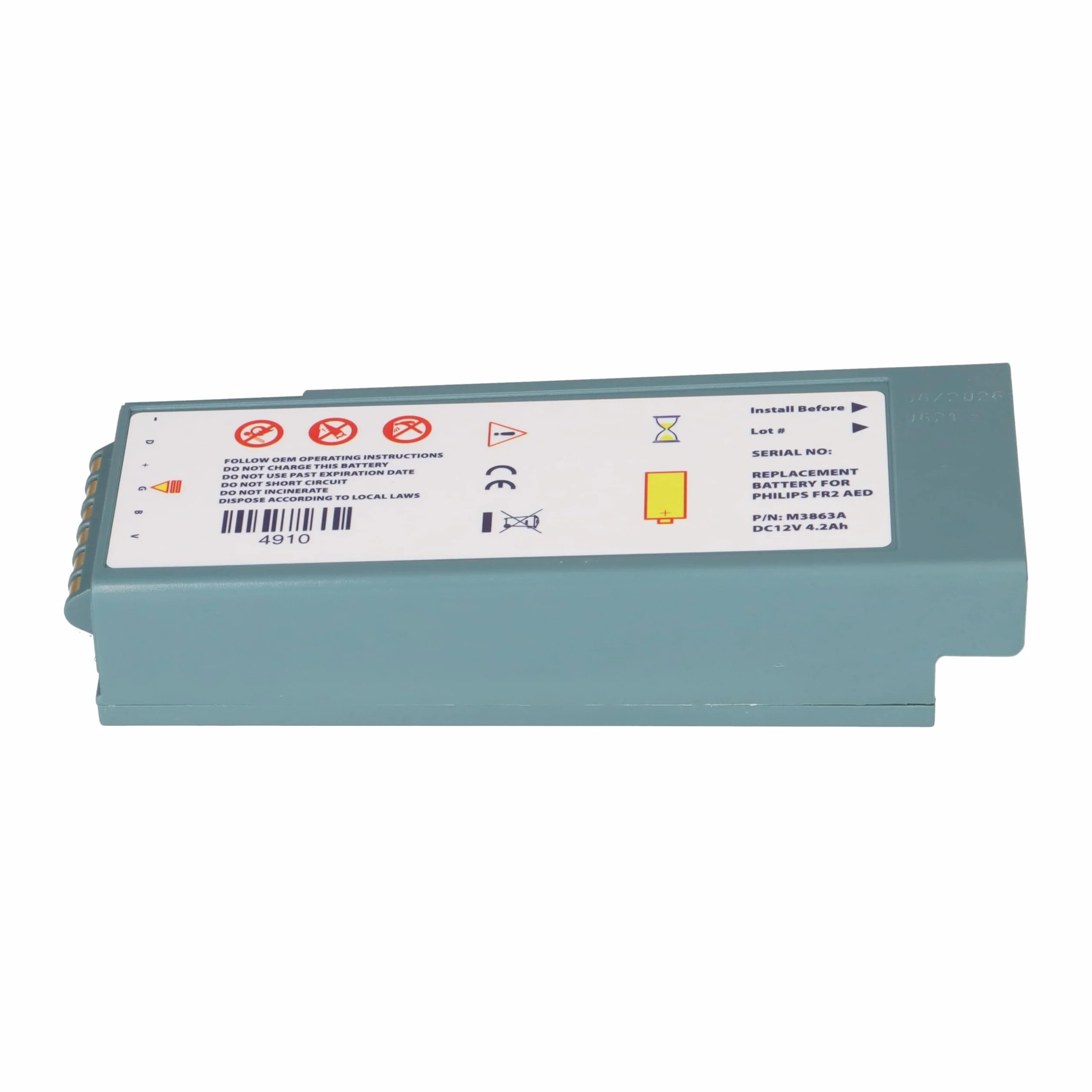 Batteria per defibrillatore Laerdal Philips HeartStart FR2 12 V 4,2 Ah