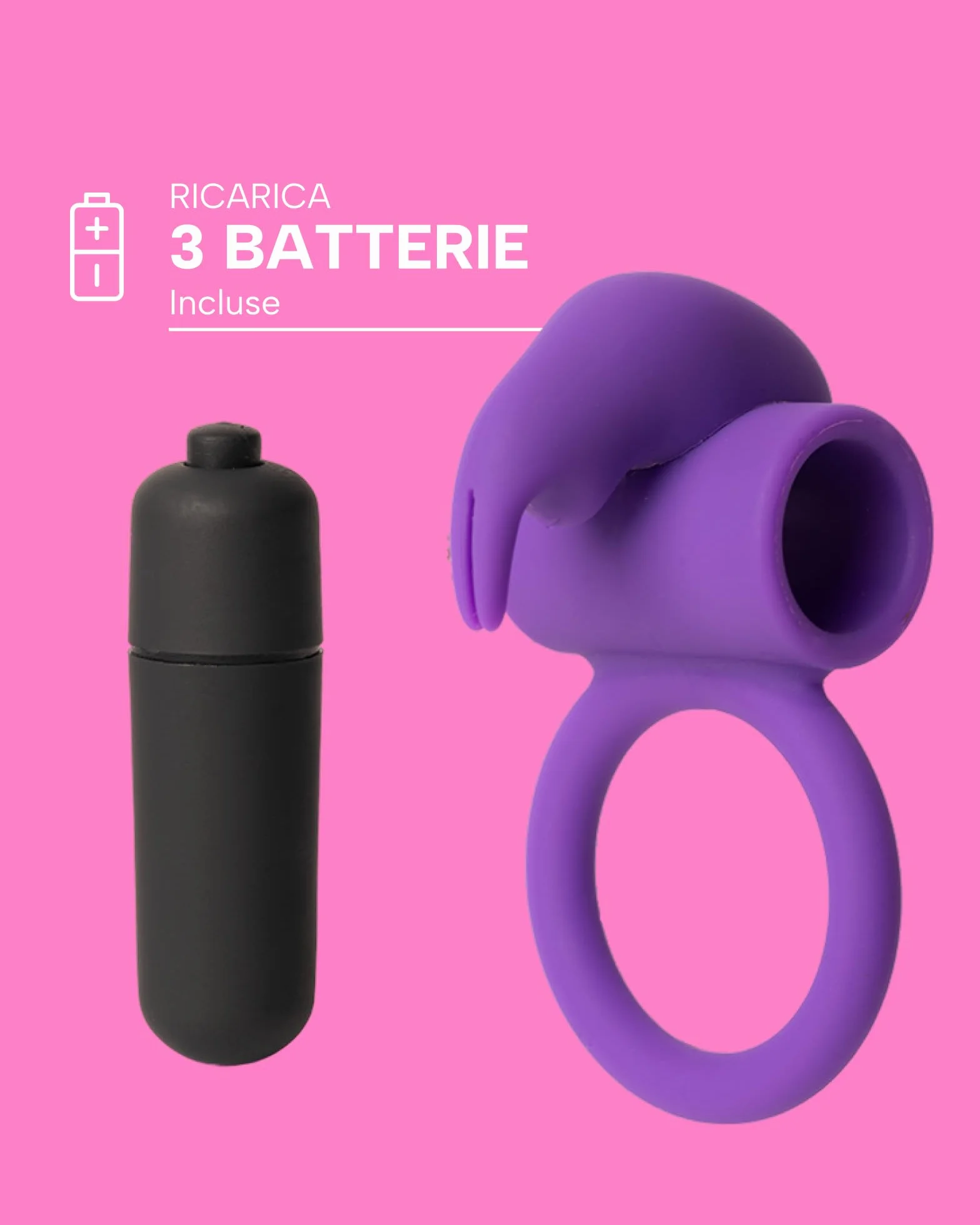MySecretCase Anello Pene Uomo Sextoys - Anello Vibrante Per Lei E Lui, Cock Ring Vibratore Piccolo, Anello Per Erezione