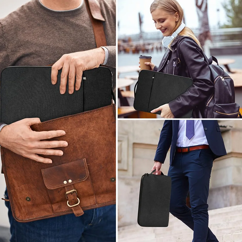 Flintronic Custodia per Laptop da 14 Pollici, Sleeve per Laptop, Impermeabile Custodia Borsa Custodia Protettiva Compatibile con MacBook Pro/Acer/Dell/Lenovo/HP/Samsung/Sony/Asus, 14 Pollici -Nero