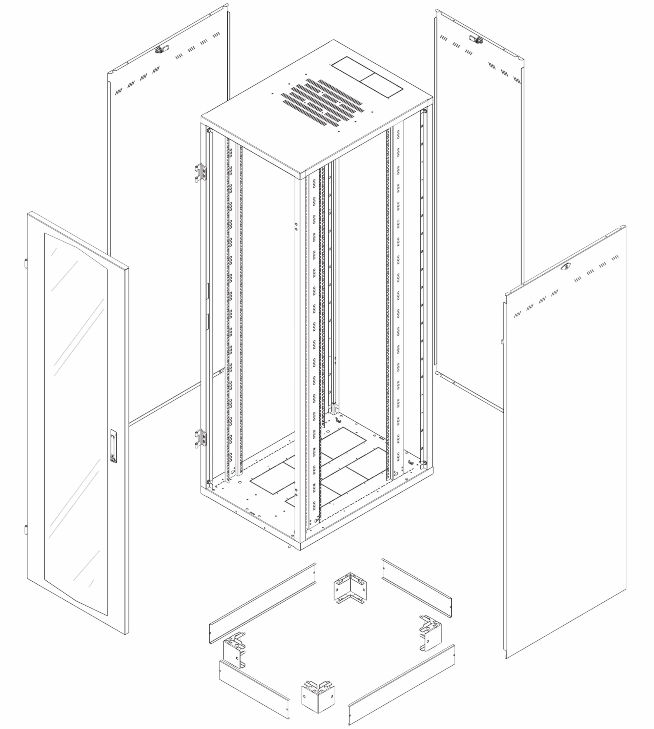 Intellinet 161057 Armadio Rack NextGen 19" 600x800 33U Nero Nero