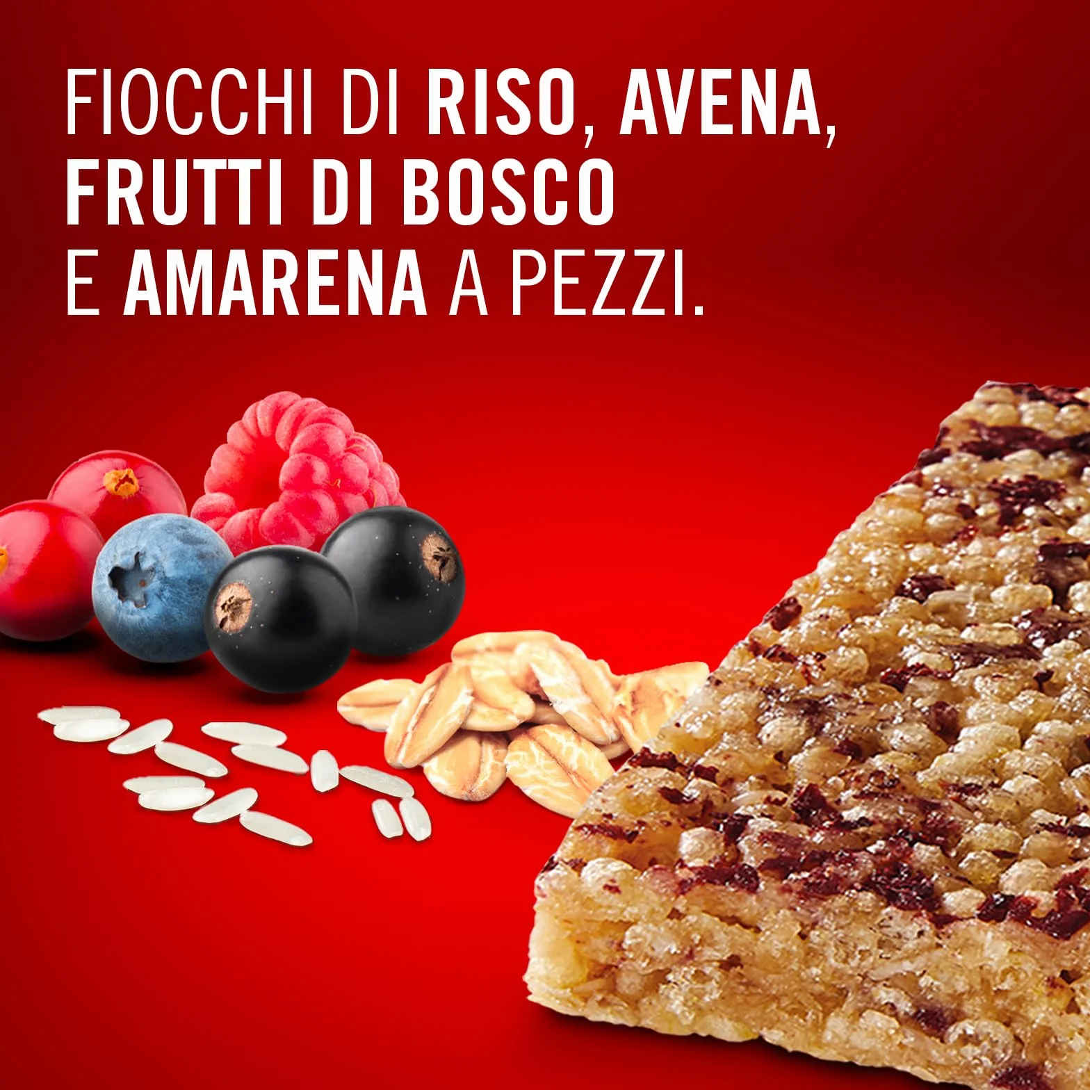 Enervit Competition Bar Red Fruits 22g Carboidrati Gusto Frutti Rossi VeganOK Senza Glutine 12x30g