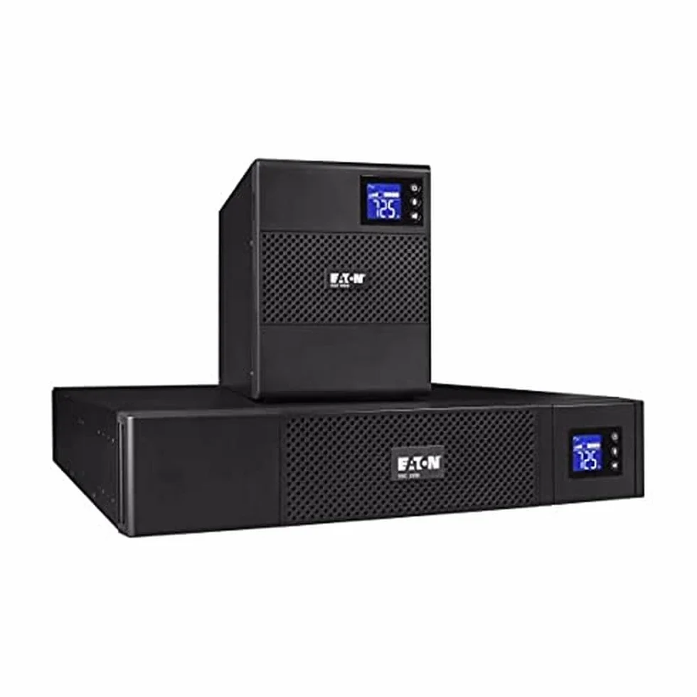 Eaton 5SC 1500I, UPS Line‑Interactive 1500VA/1050W, 8 prese IEC‑C13, regolazione automatica della tensione (AVR), display LCD, formato tower, colore nero (5SC1500I)