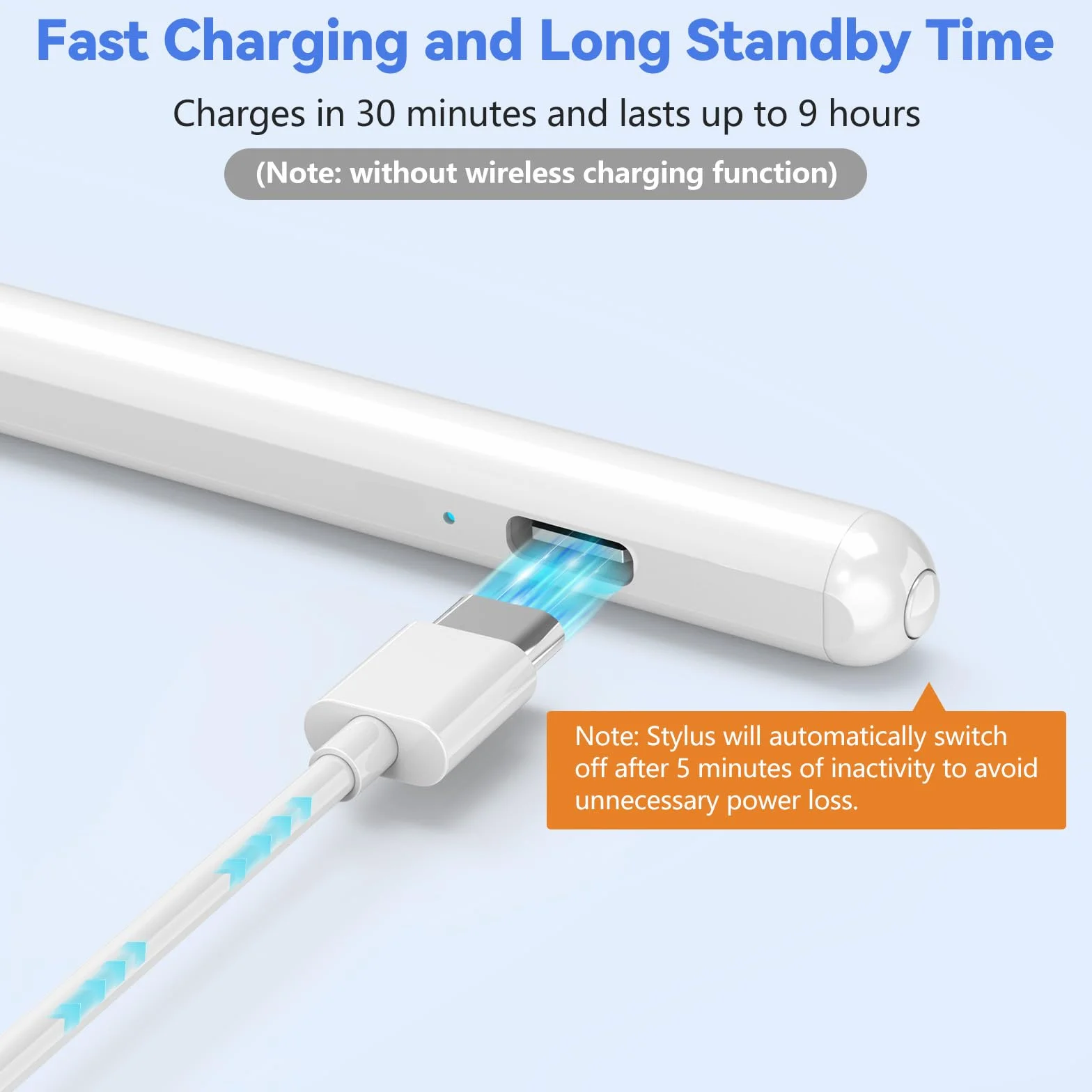 KISSLEAF Penna Universale per Tablet e Telefono per Android Samsung Lenovo Huawei XiaoMi Vivo con 5 Suggerimenti, Punta Della Penna da 1.5 mm, Ricarica Rapida 30 Minuti, Adsorbimento Magnetico
