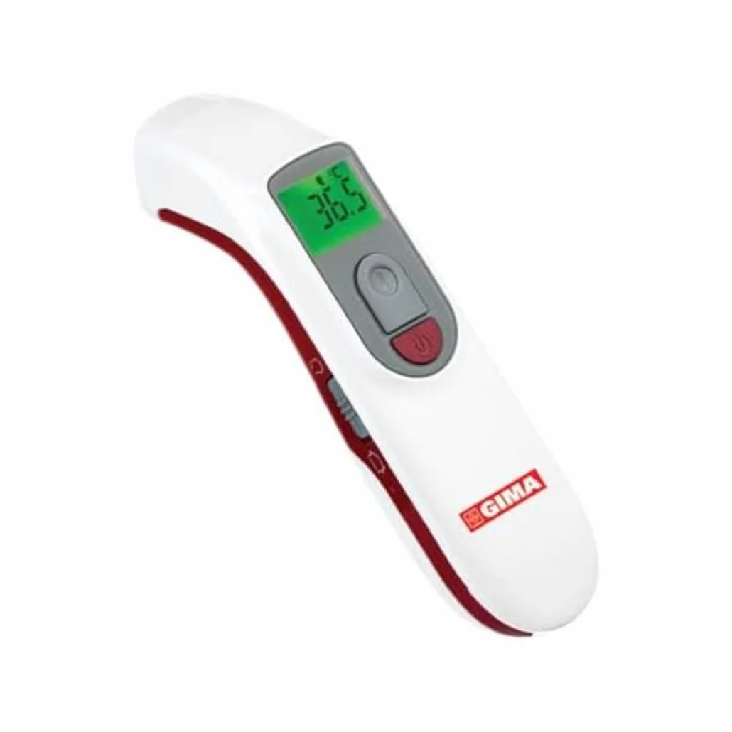 GIMA Termometro Infrarossi Frontale Laser Digitale Professionale Senza Contatto per Febbre Neonati Bambini Adulti