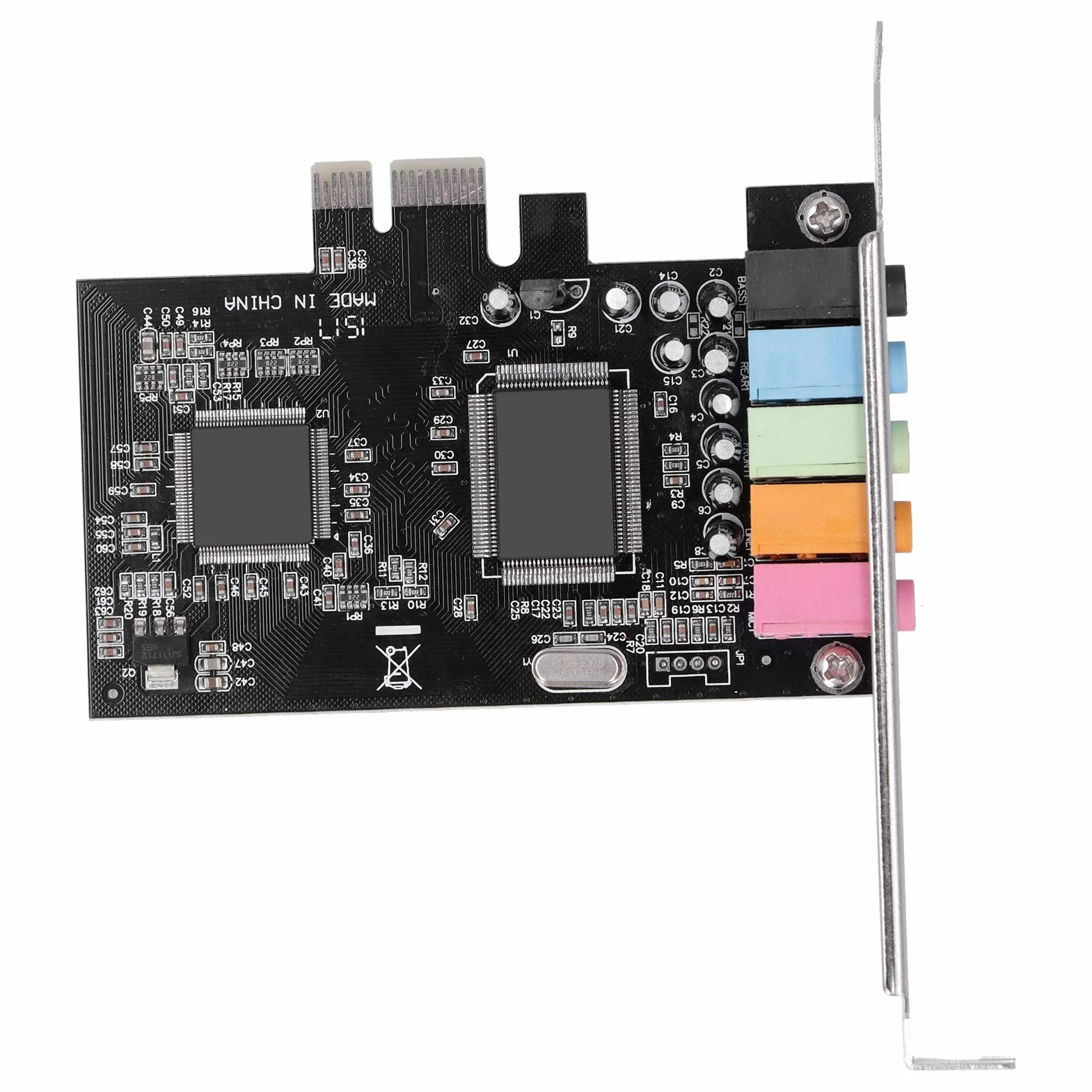 Scheda Audio 5.1 Full-duplex, Scheda Audio Interna 5.1 con Funzione di Cancellazione del Bilanciamento del Rumore e Frequenza di Campionamento Audio a 24 Bit, per PC
