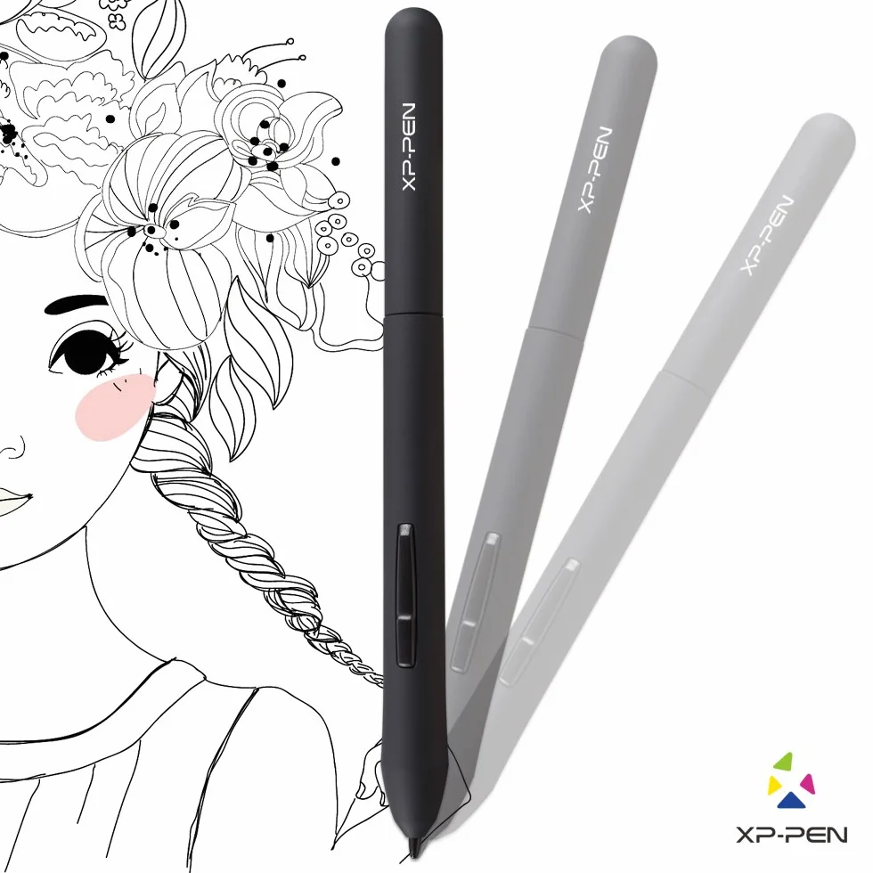 XP-Pen PN01 Pennino Passivo Sensibilità di Pressione 2048 Stilo Solo per Serie Star di XP-Pen Star01 Star02 Star03 G430 G540 (Nero)