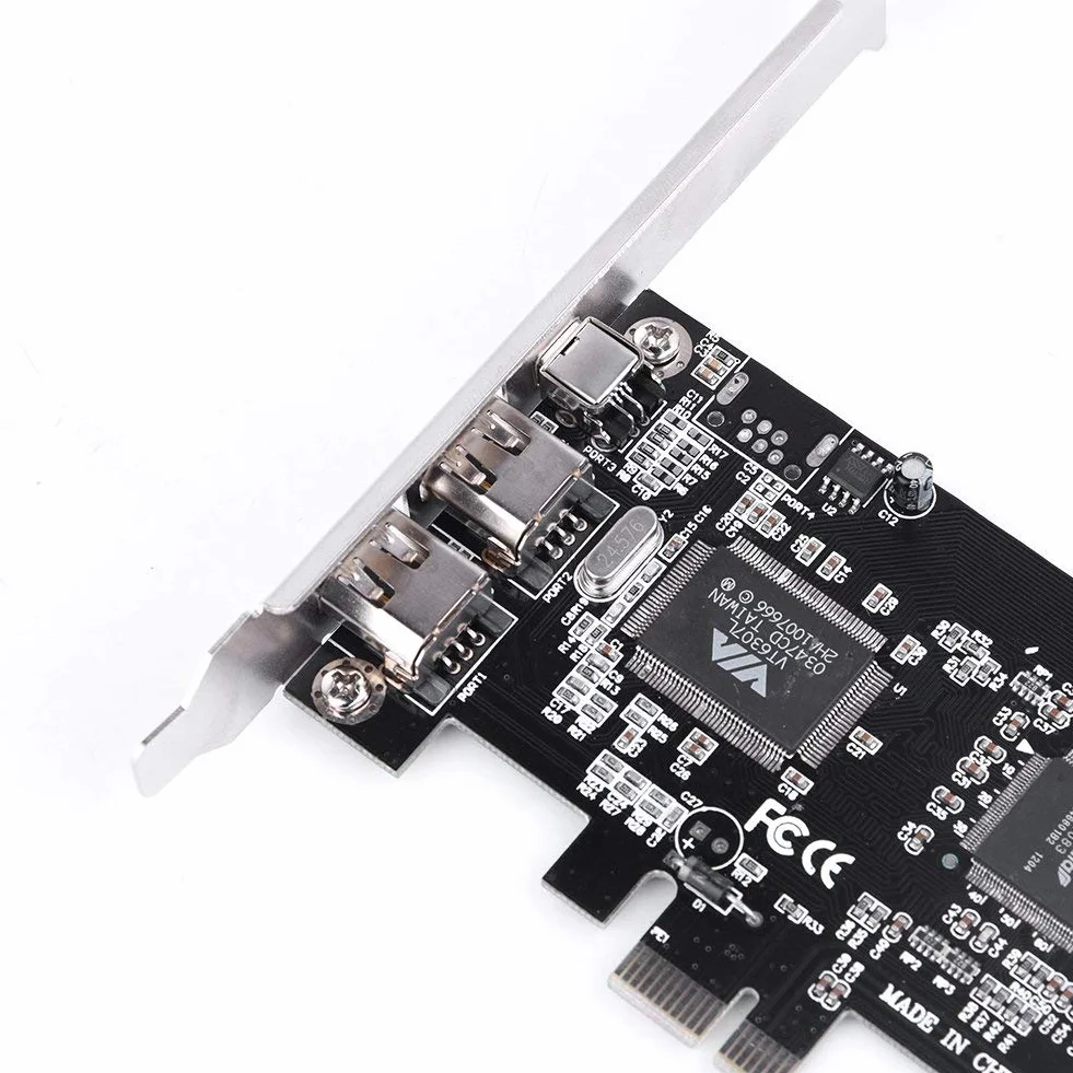 Scheda controller Firewire PCI Express PCI-E PCI Express Firewire 1394a IEEE 1394 con cavo Firewire, schede porta Firewire, scheda Firewire 1394
