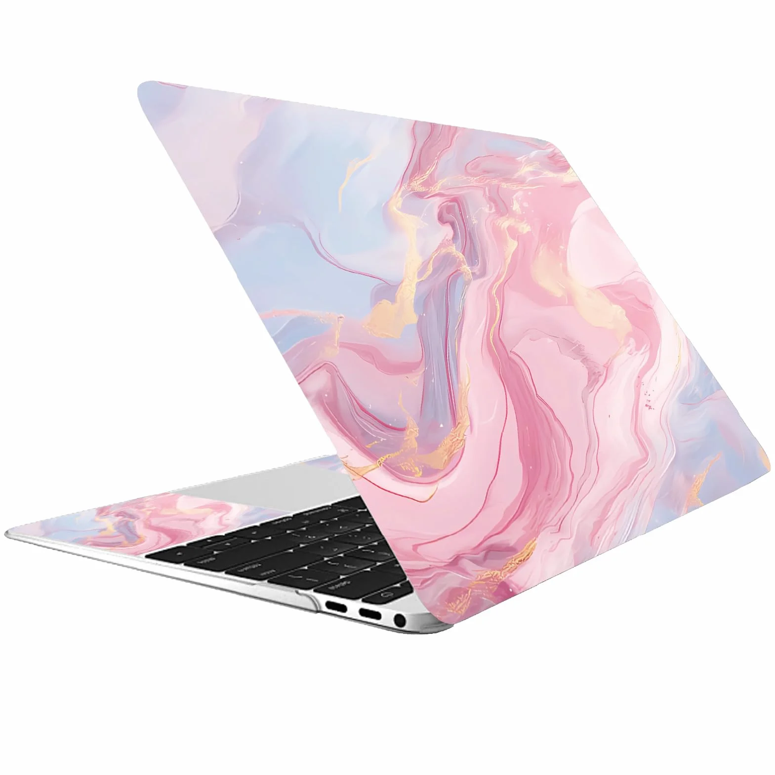 CREATCABIN Adesivo Laptop In Marmo Rosa Adesivo Netbook AdesivoNotebook Decalcomania Artistica 12" 13" 13.3" 14" 15" 15.4" 38x27cm ProtezioneLaptop Impermeabile Antigraffio Rimovibile FacileApplicare