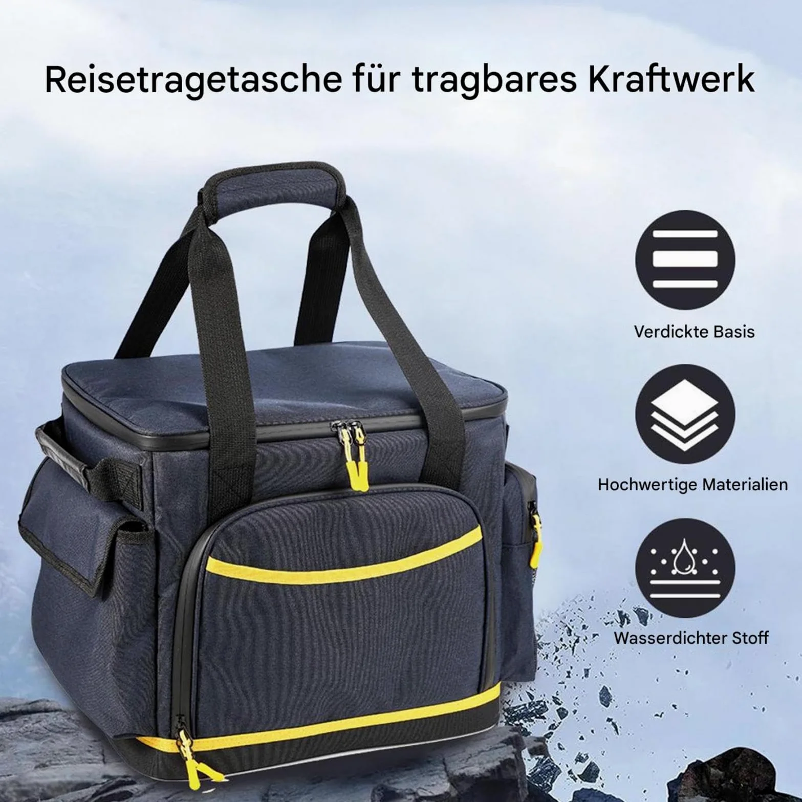 Custodia per cavi di ricarica, antistatica, antiurto, organizer per accessori | Borsa per cavi di ricarica con cerniera, in tessuto Oxford, portatile, organizer per accessori da viaggio