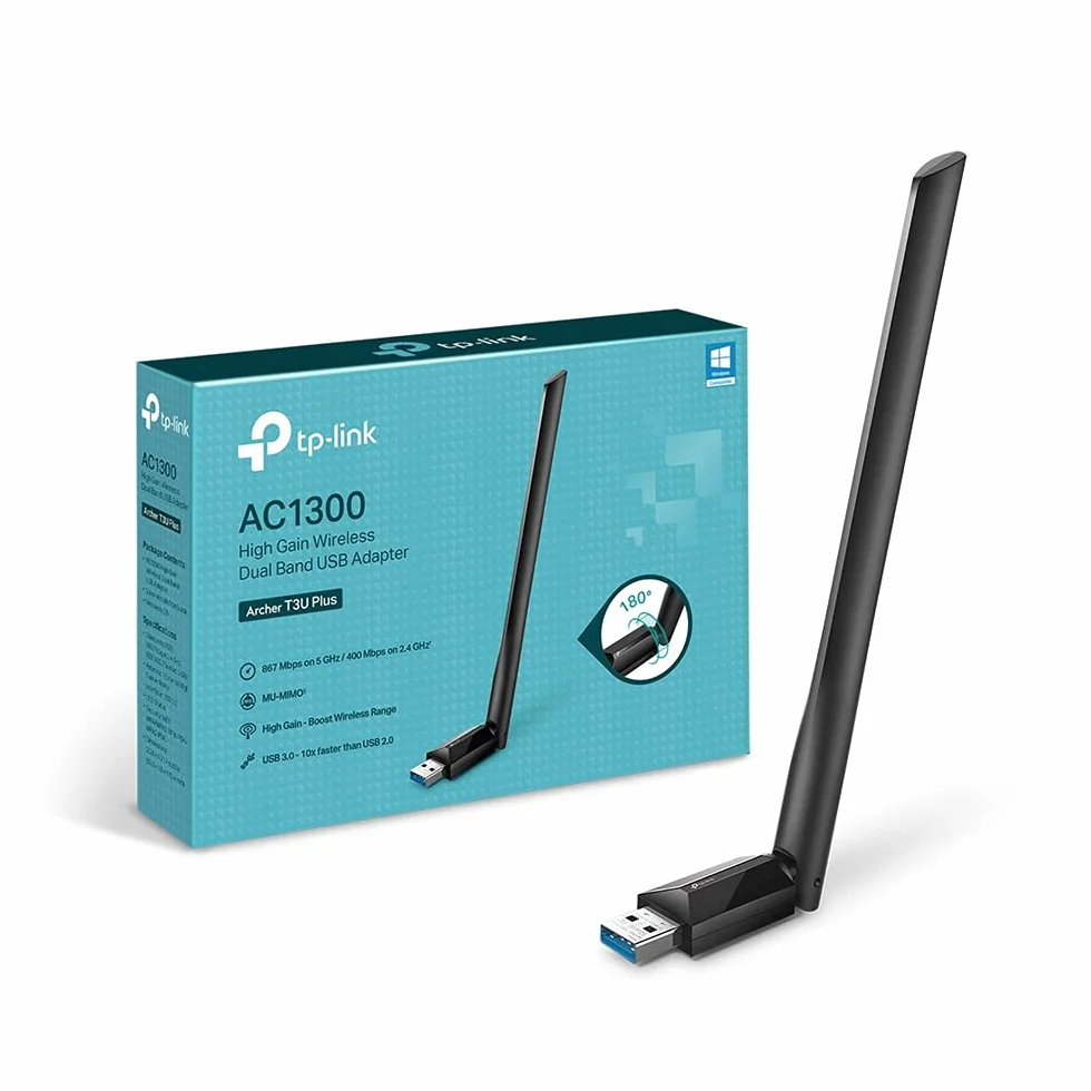 TP-Link Archer T3U Plus Chiavetta WiFi AC1300Mbps USB Adattatore Dual Band Antenna