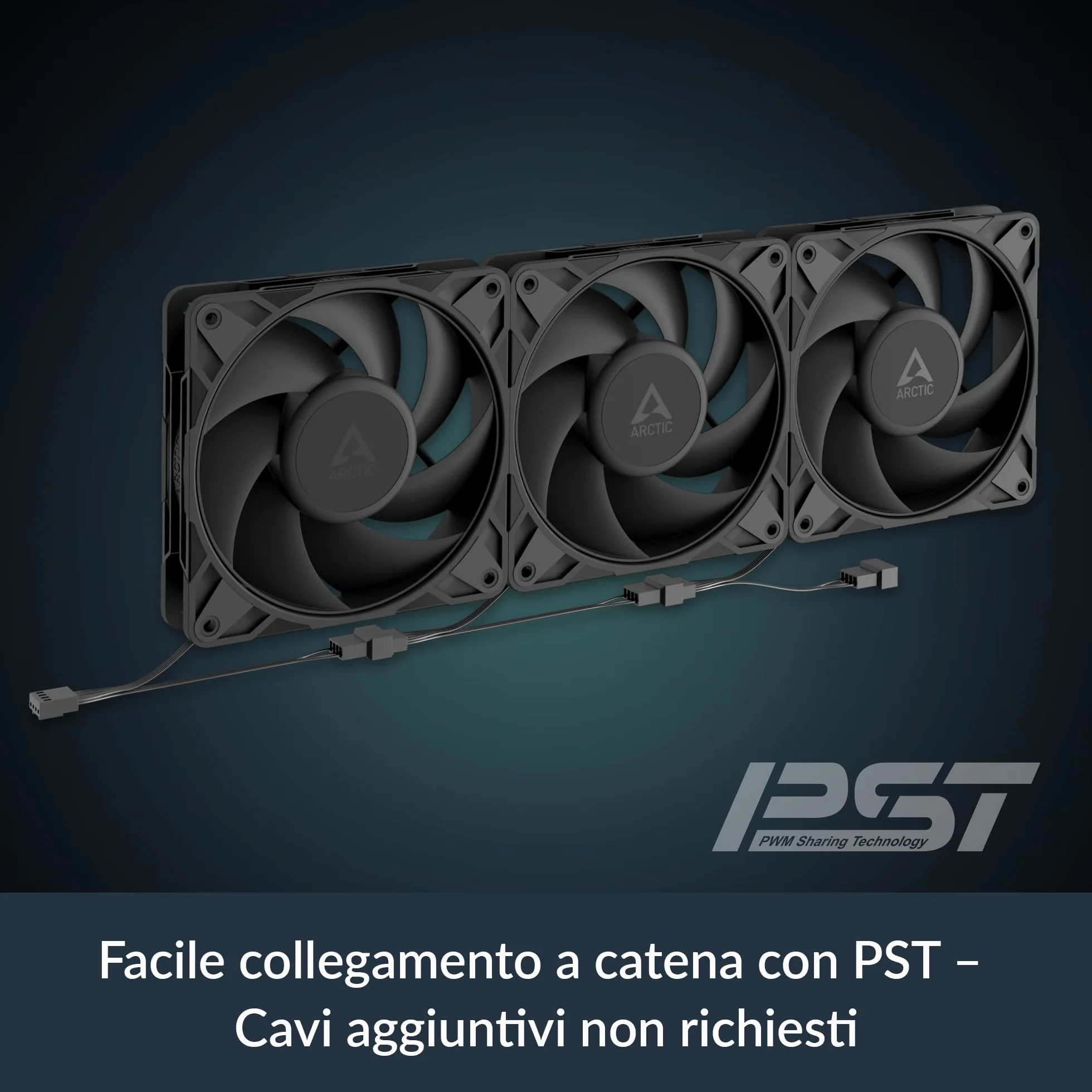 ARCTIC P12 Pro PST LN - Ventola Premium a basso rumore, ventola PWM da 120 mm con splitter per cavo a Y, 450-2000 rpm, 0 rpm <5% PWM, cuscinetto fluidodinamico, 4 pin - Nero