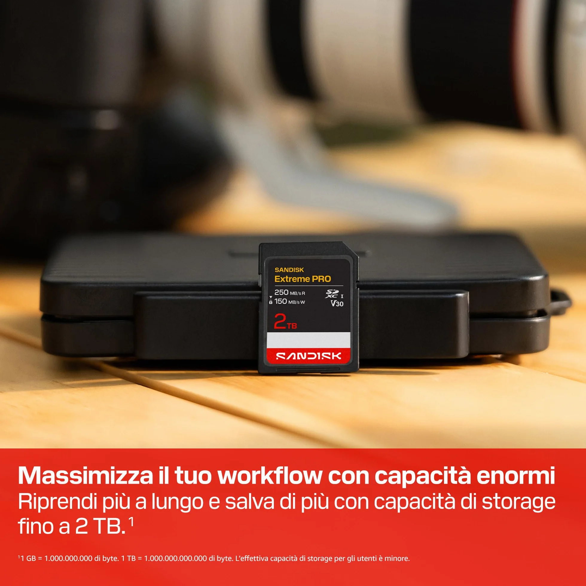 SANDISK Extreme PRO Scheda SD UHS-I da 128 GB (velocità di lettura fino a 250 MB/s e velocità di scrittura fino a 120 MB/s, video in 4K UHD, U3, V30) Memory Zone App