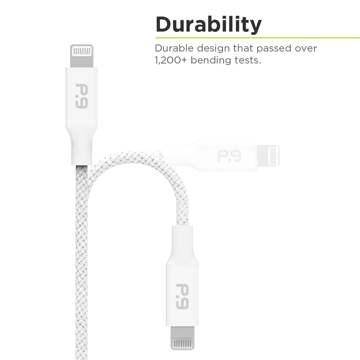 PureGear Cavo intrecciato da USB C a Lightning, certificato Apple MFi, cavo di ricarica e sincronizzazione dati, supporto alimentazione e caricabatterie di tipo C per iPhone 14, 14 Pro, 14 Pro Max, 13