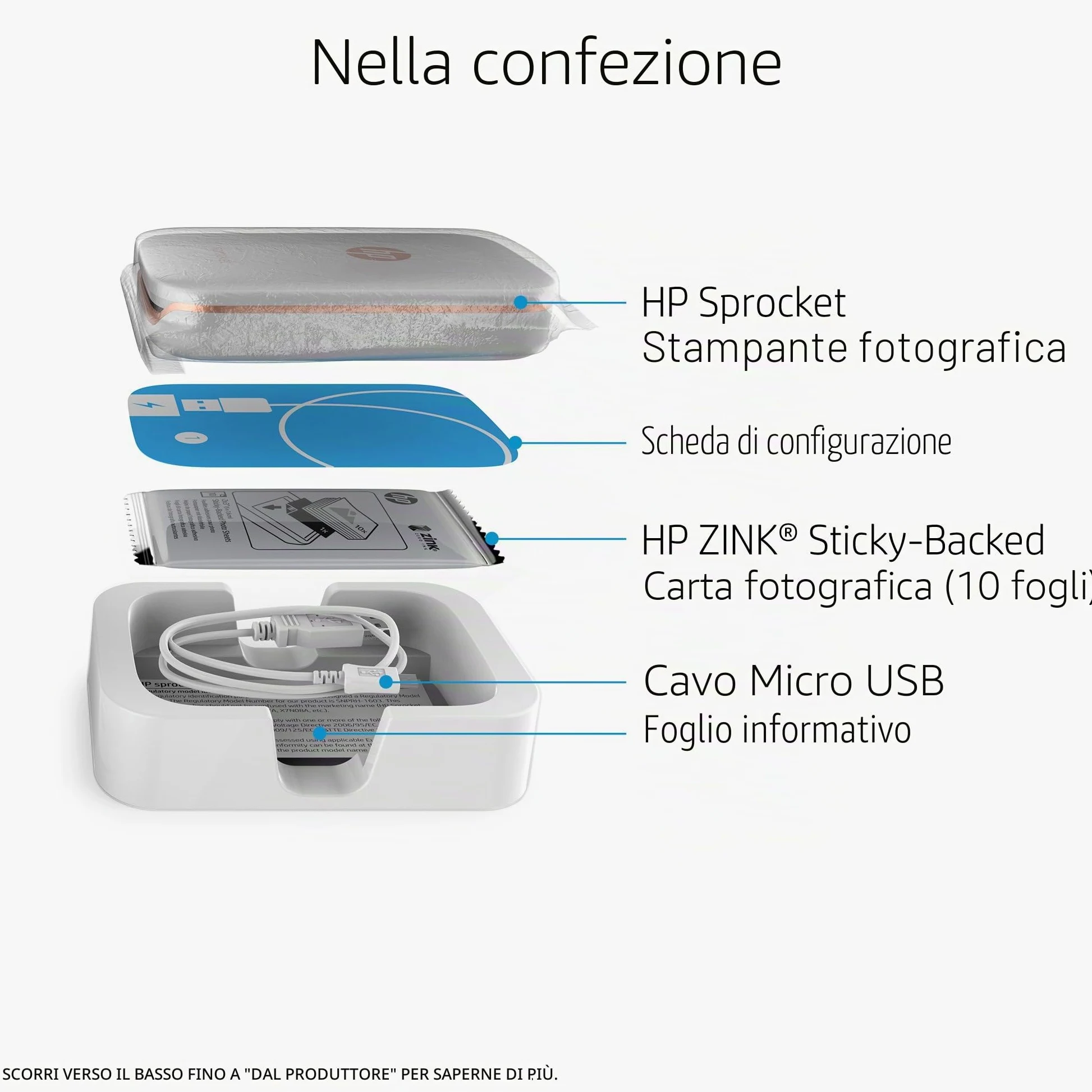 HP X7N07A Stampante Fotografica Portatile, Bianco