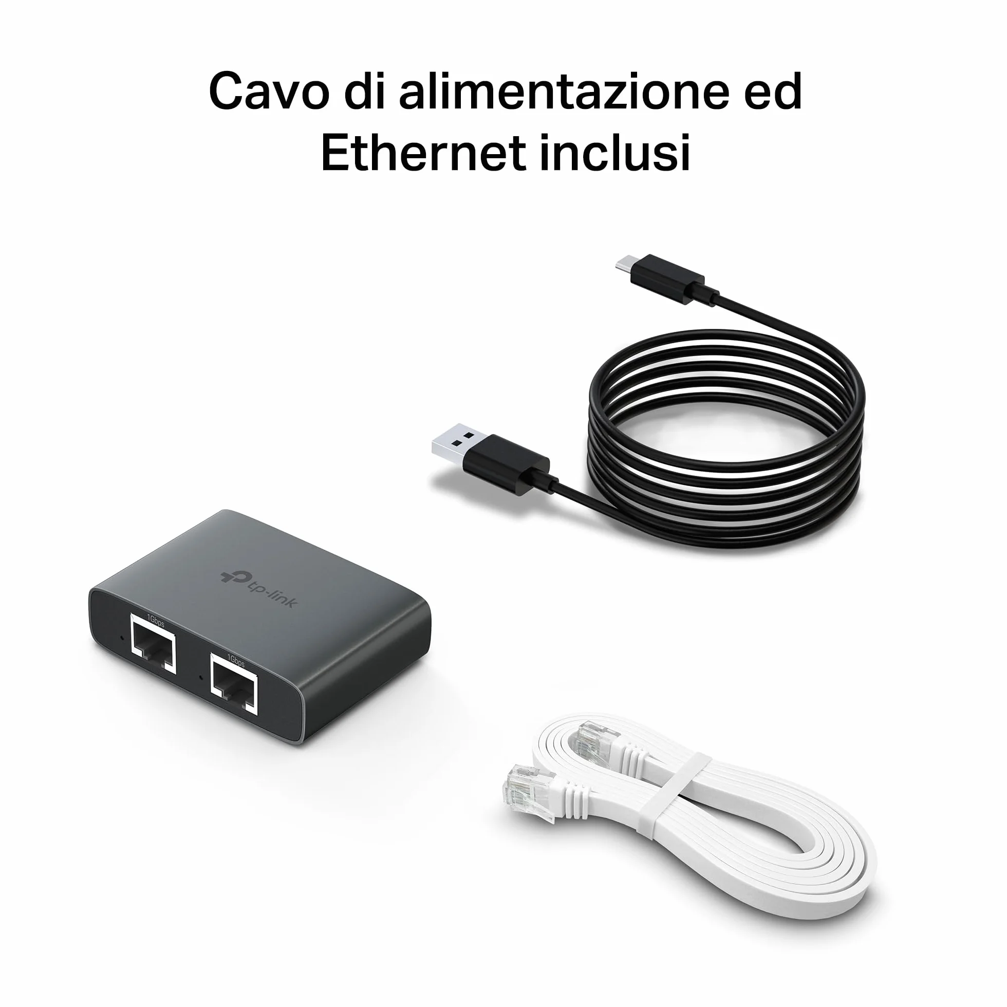TP-Link EH310 Sdoppiatore Ethernet Gigabit, Velocità Gigabit 1000 Mbps da 1 a 3, Compatibile con Cavi Ethernet di Cat 8/7/6/5e/5, Involucro in Leghe di Alluminio, Plug&Play