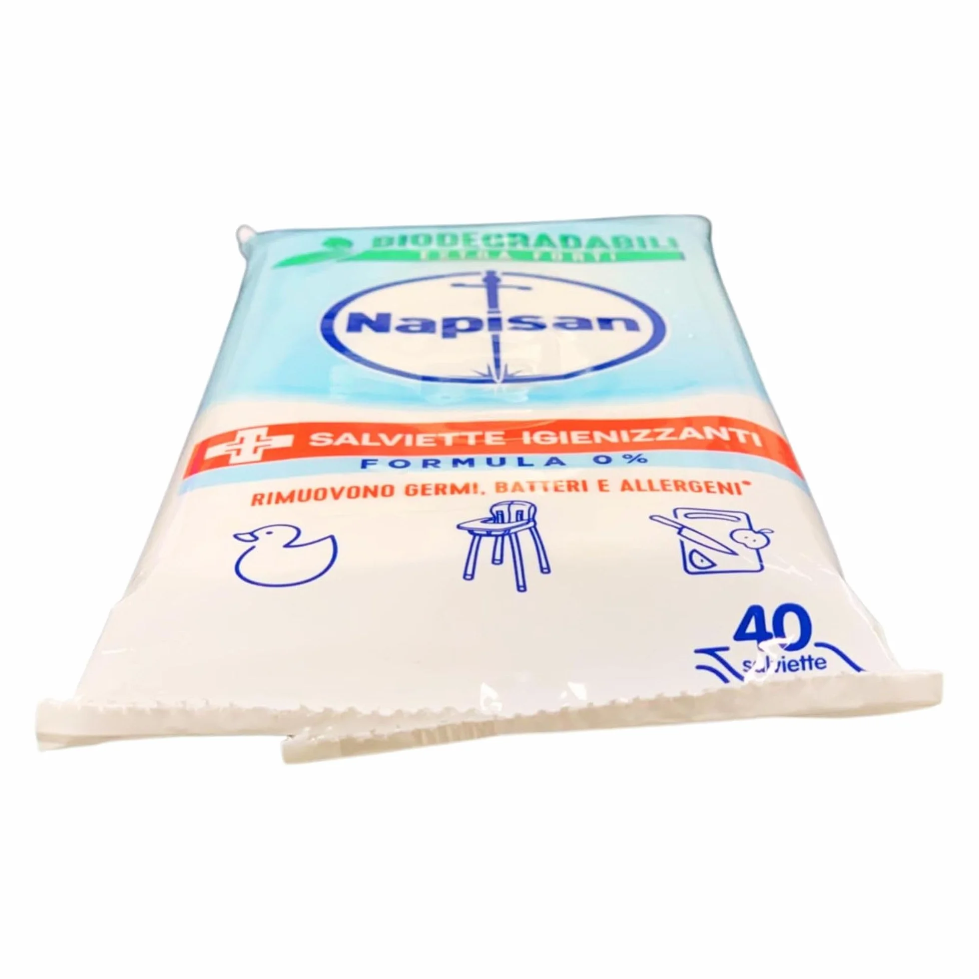 Salviette Igienizzanti Multiuso Biodegradabili Extra Forti 40 Salviette (4 Confezioni) FORMULA 0%