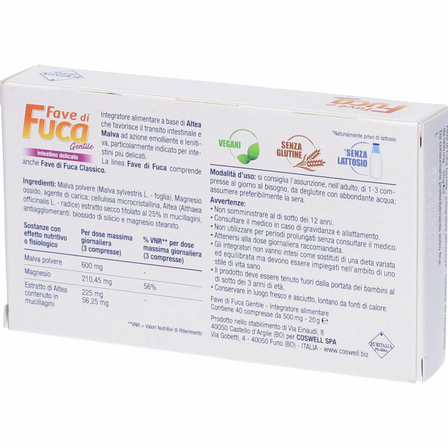 Fave Di Fuca Gentile Integratore Alimentare 40 Capsule