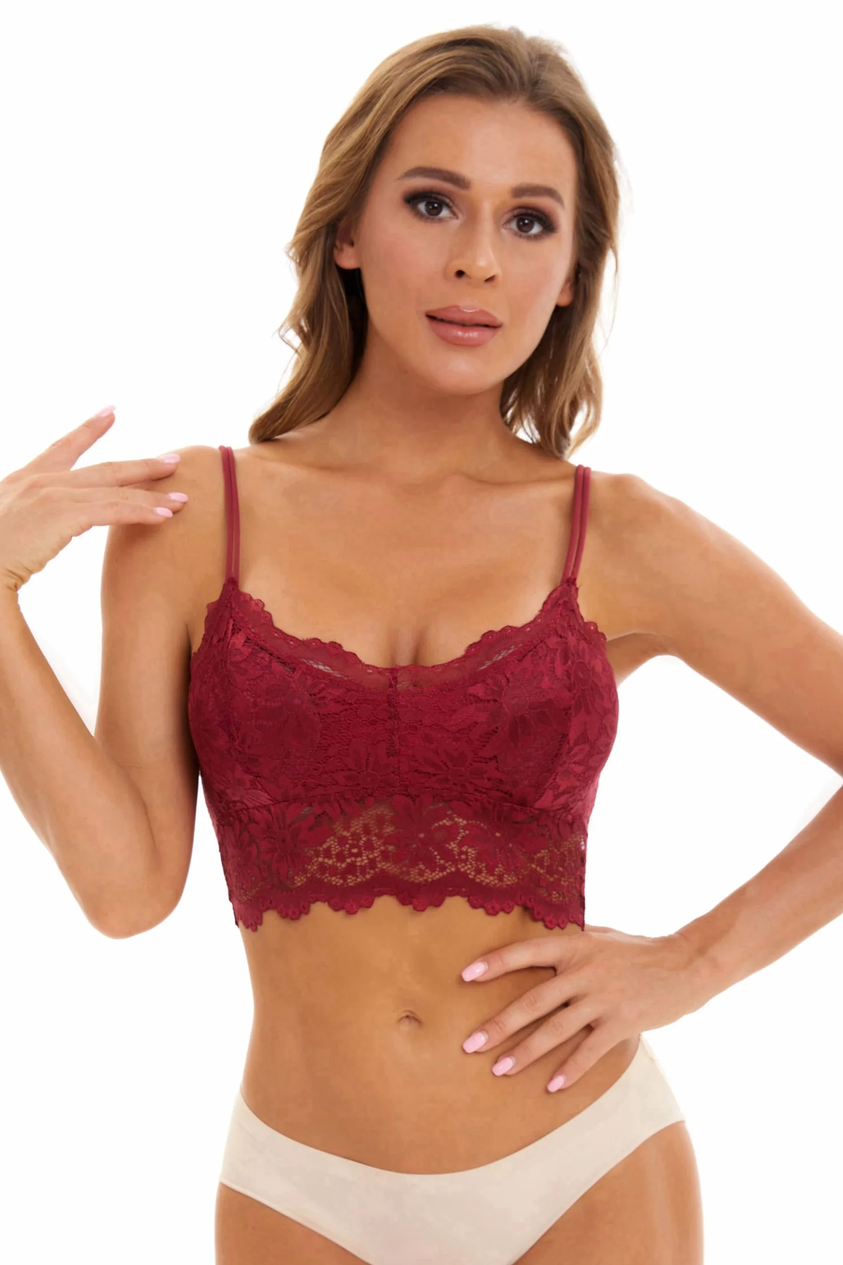 Reggiseno in Pizzo Donna Bralette Senza Ferretto Imbottitura