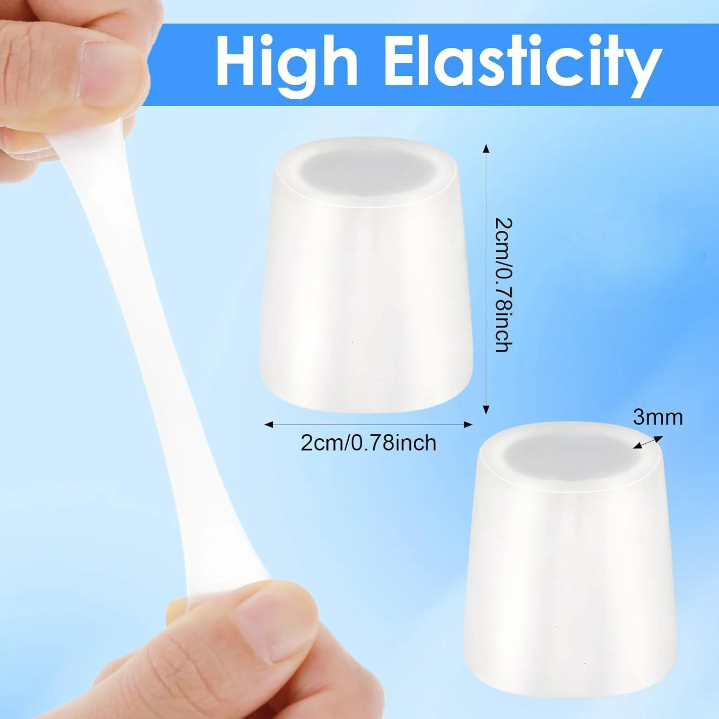 Protezione Dita Piedi Silicone 20 Pezzi, Proteggi Dita Piedi Gel, Distanziatore Separatore Antidolorifico