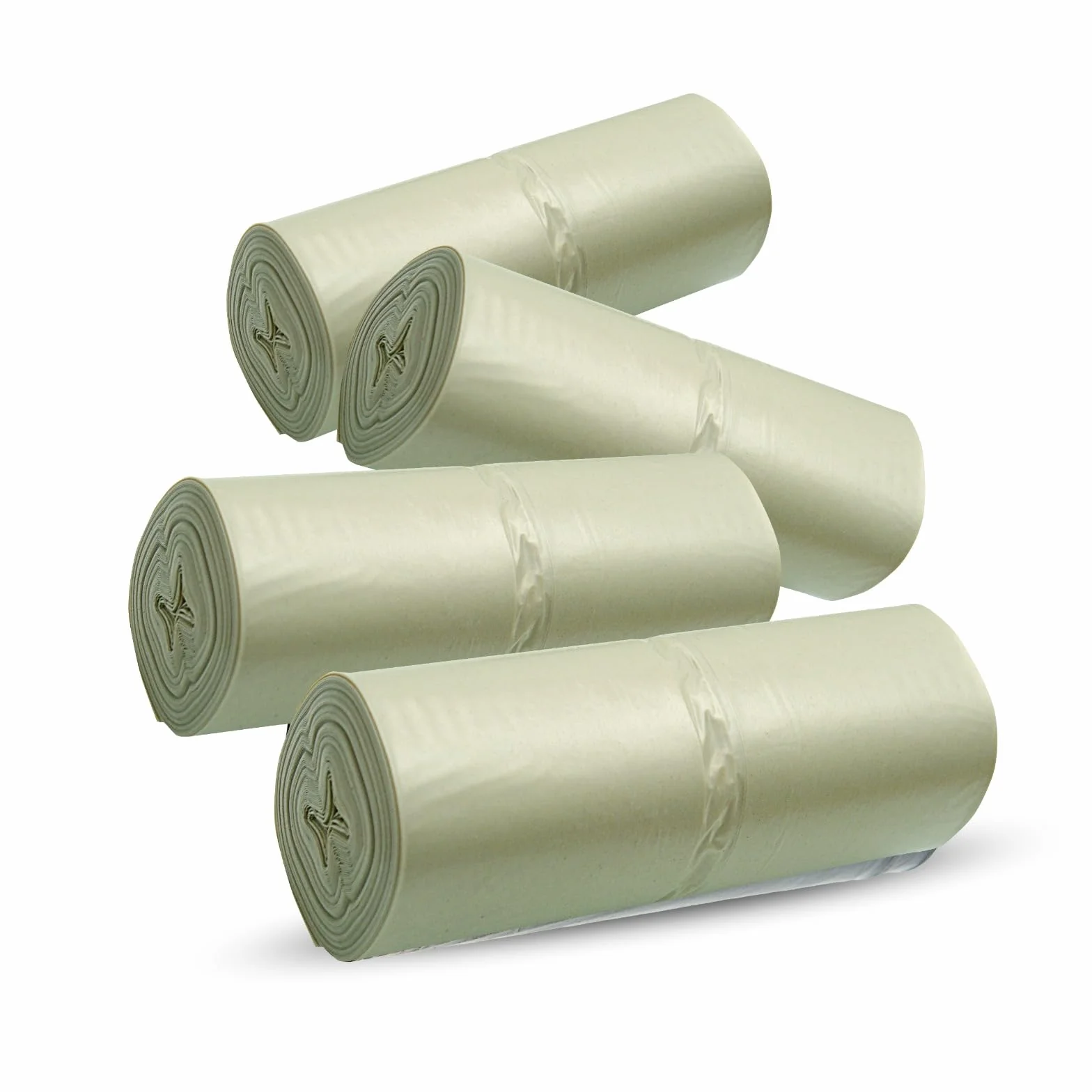DETERMONDO 40 Sacchi Spazzatura 90x120 cm 120L Resistenti Materiale Riciclabile 4 Rotoli da 10 Pezzi Ambra