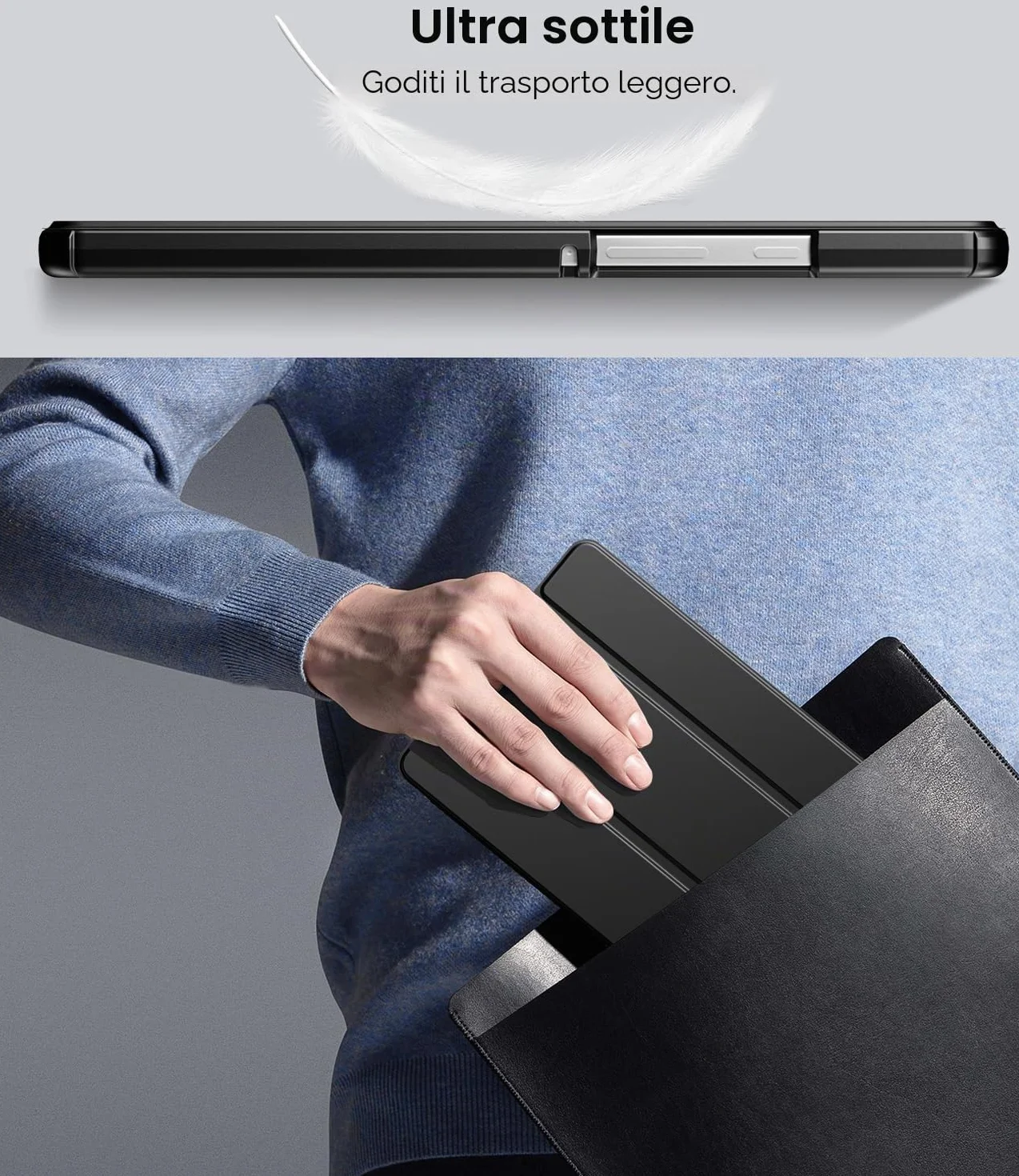 TiMOVO Cover Protettiva Samsung Galaxy Tab A11/A9 8,7 Pollici 2025/2023, Guscio Posteriore Rigido, Nero