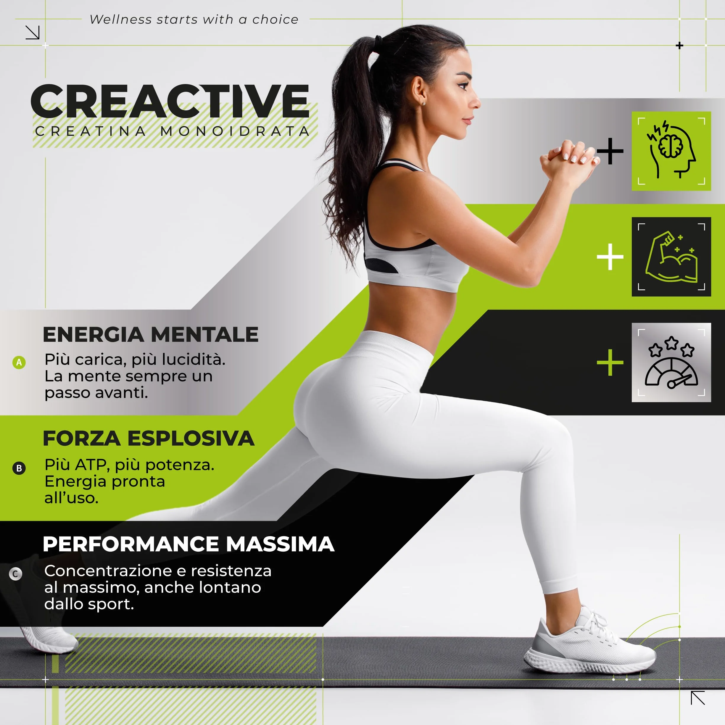 Symbeauty Creatina Monoidrata 100 dosi 340g Polvere Rapido Scioglimento Pre Workout Pura Micronizzata