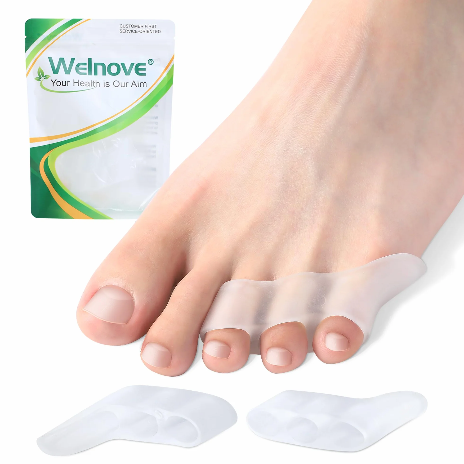 Separatori per Mignolo in Gel 8 Pezzi Distanziatori per Alluce Valgo Clear