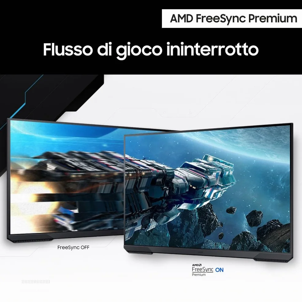 Samsung Monitor Gaming Odyssey G5 (S32CG510EU), Flat, 32'', 2560x1440 (QHD), HDR10, VA, 165Hz, 1ms (MPRT), AMD FreeSync Premium, HDMI, DP