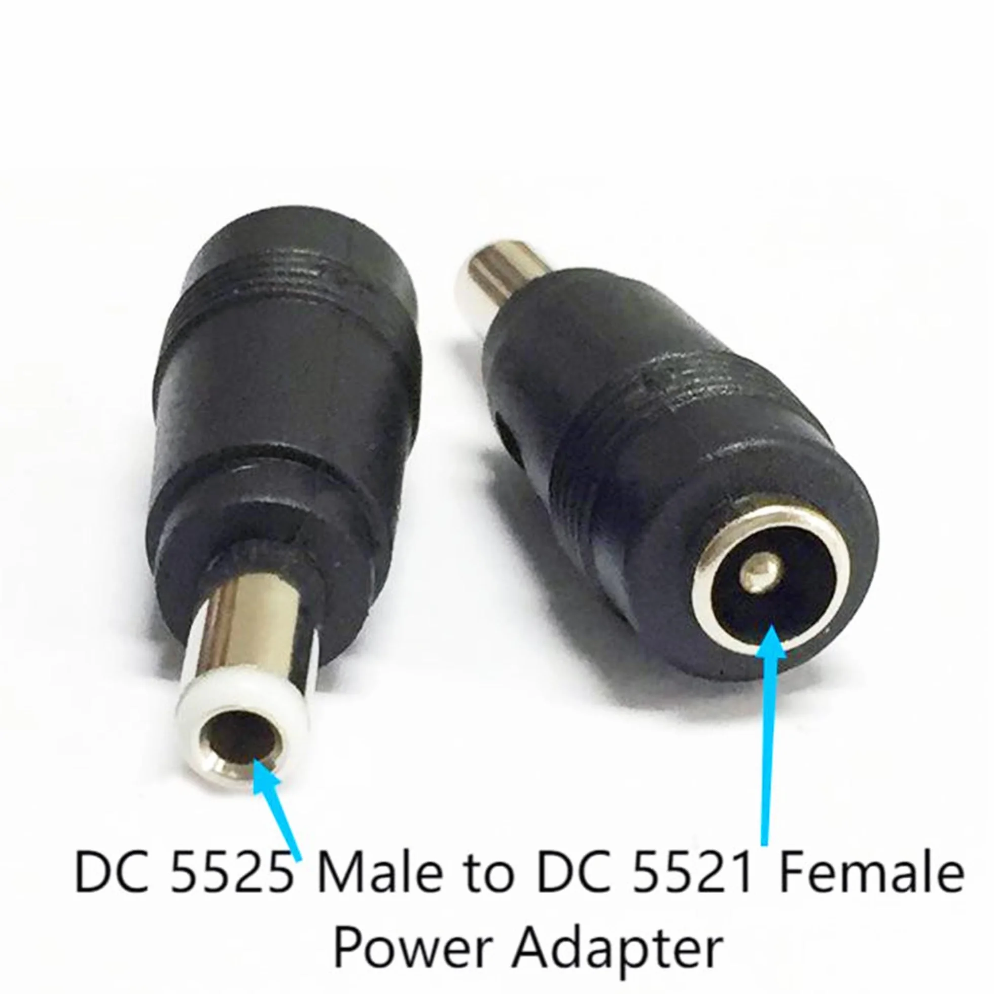 Adattatore di alimentazione DC Connettore DC 5,5 x 2,5 mm maschio a DC 5,5 x 2,1 mm femmina per l'interfaccia del computer portatile Adattatore cavo di alimentazione 2 pezzi