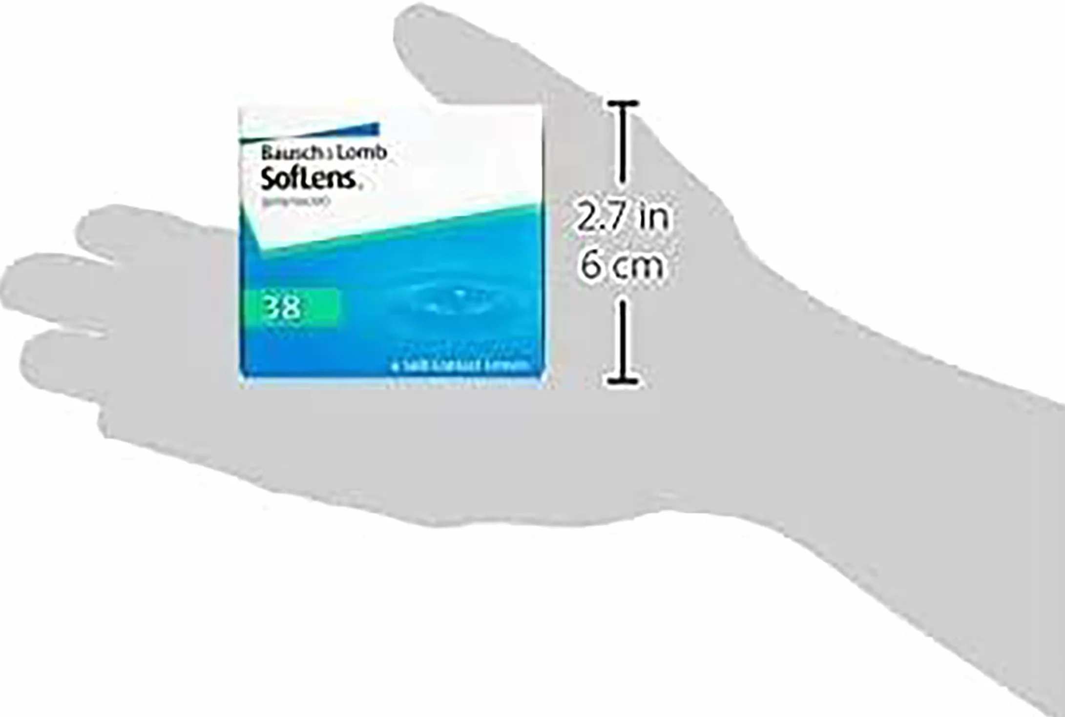 Soflens 38 Lenti a Contatto Correttive Bisettimanali, 6 Lenti, BC 8.7 mm, DIA 14 mm, -2.0 Diopt