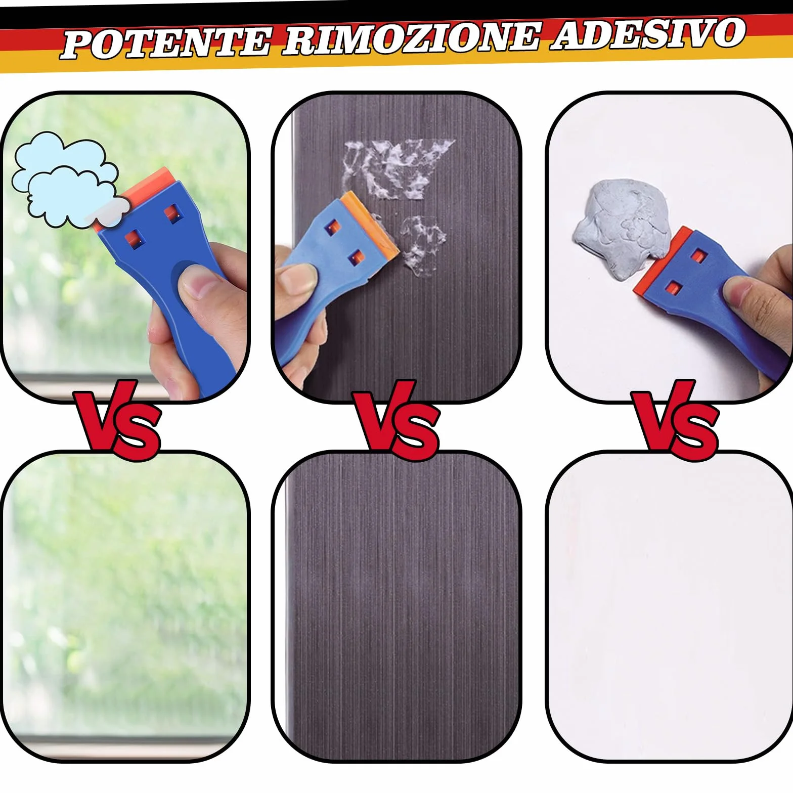 Rimuovi Colla Adesivi Spray 120ml con Raschietto in Plastica