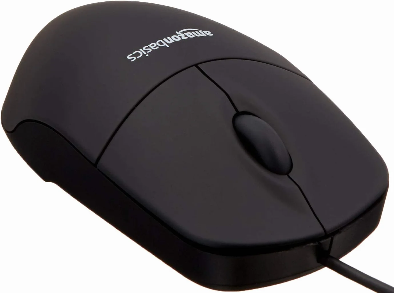 Amazon Basics Mysz optyczna czarna USB 3 przyciski Windows Mac OS X