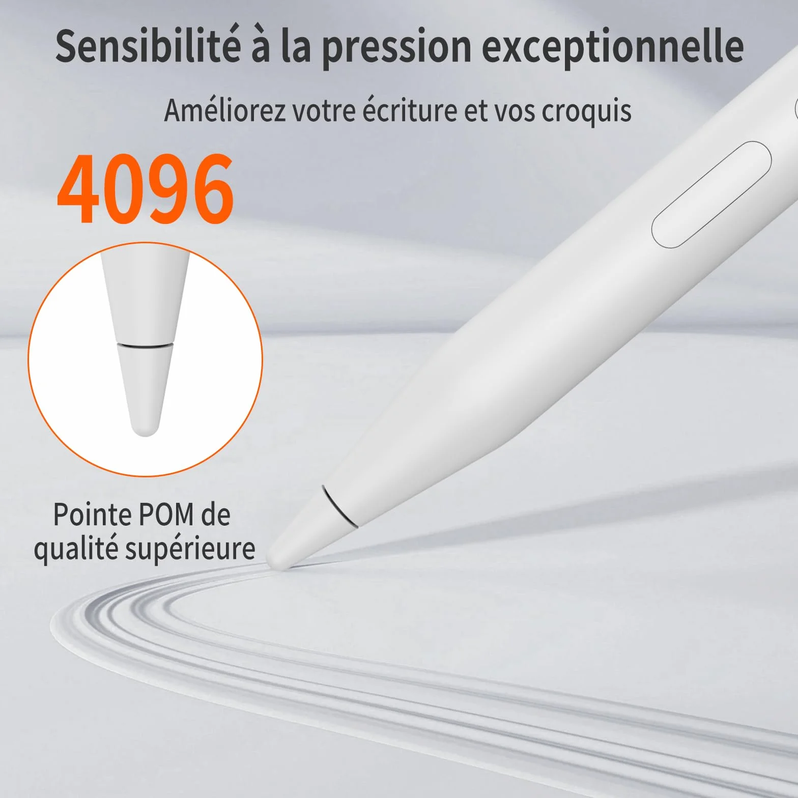 Penna per HP Omnibook e Envy x360 – 4096 Livelli di Pressione, Rifiuto del Palmo, Ricarica USB, Compatibile con HP Spectre x360, Pavilion x360, Microsoft Surface, ASUS, Kobo