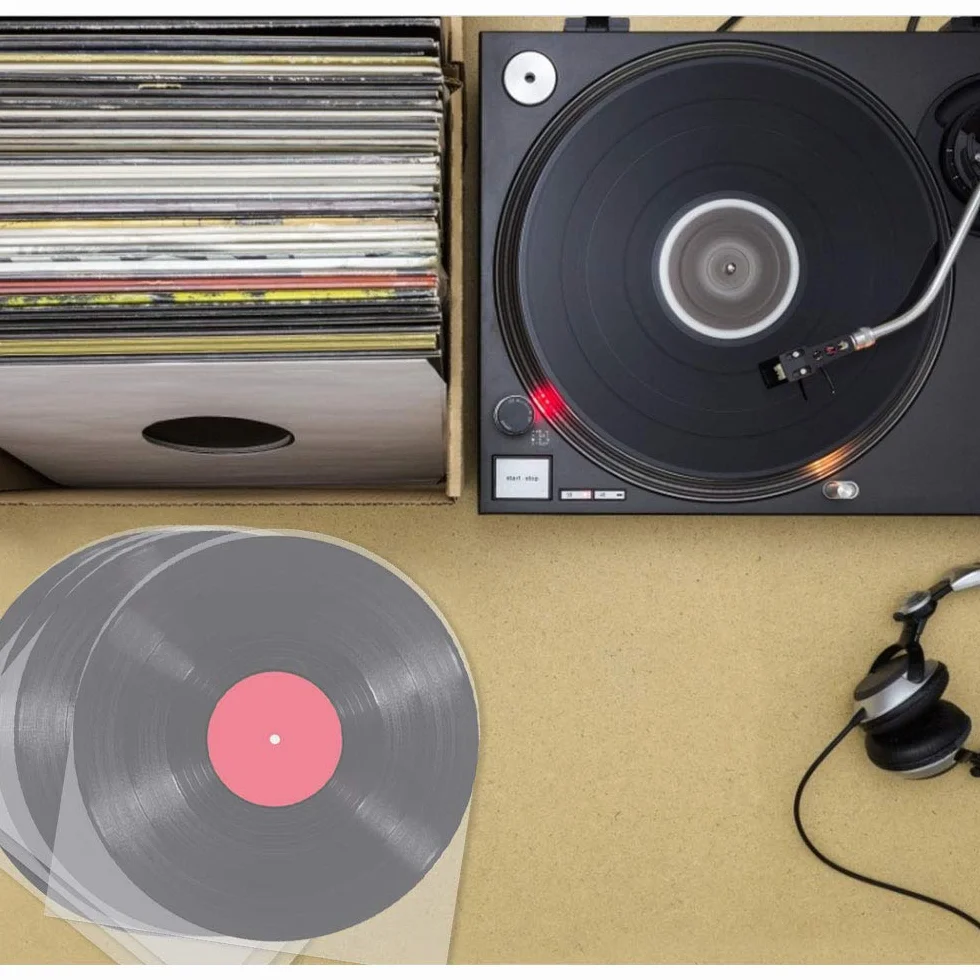 100 Pz Buste per Vinile, 12" Buste per Dischi in Vinile Buste Interne in Vinile Busta Busta Transparenti Vinili lp Busta Antistatiche per Dischi in Vinili Custodie per Dischi in Vinil