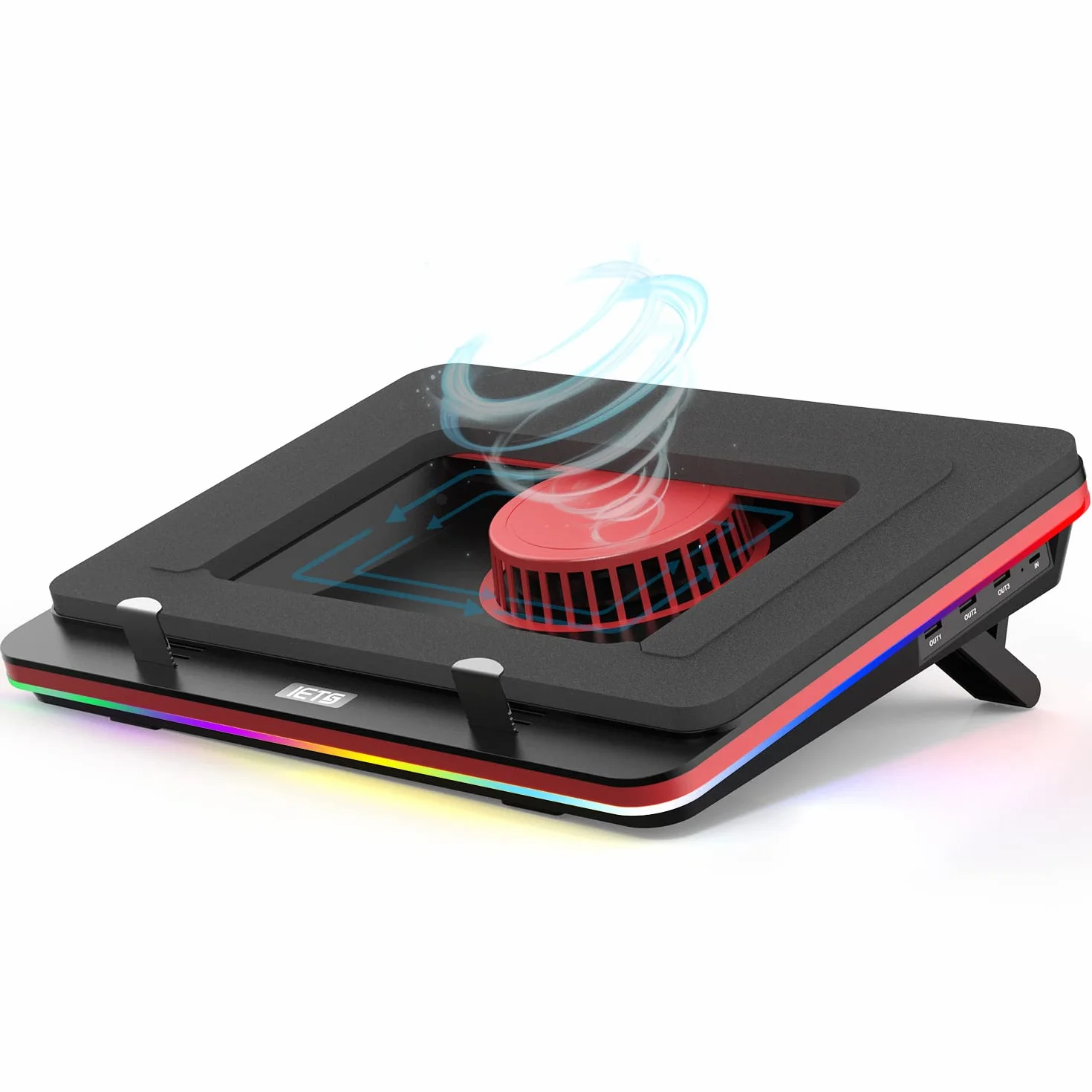 IETS GT500 Ventola turbo 5000 giri/min per computer portatile 13-17,3 pollici Hub USB 3 porte